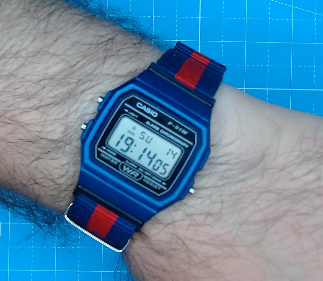 F91WM2A with an 18to20mm JaysAndKays adapter and a generic NATO