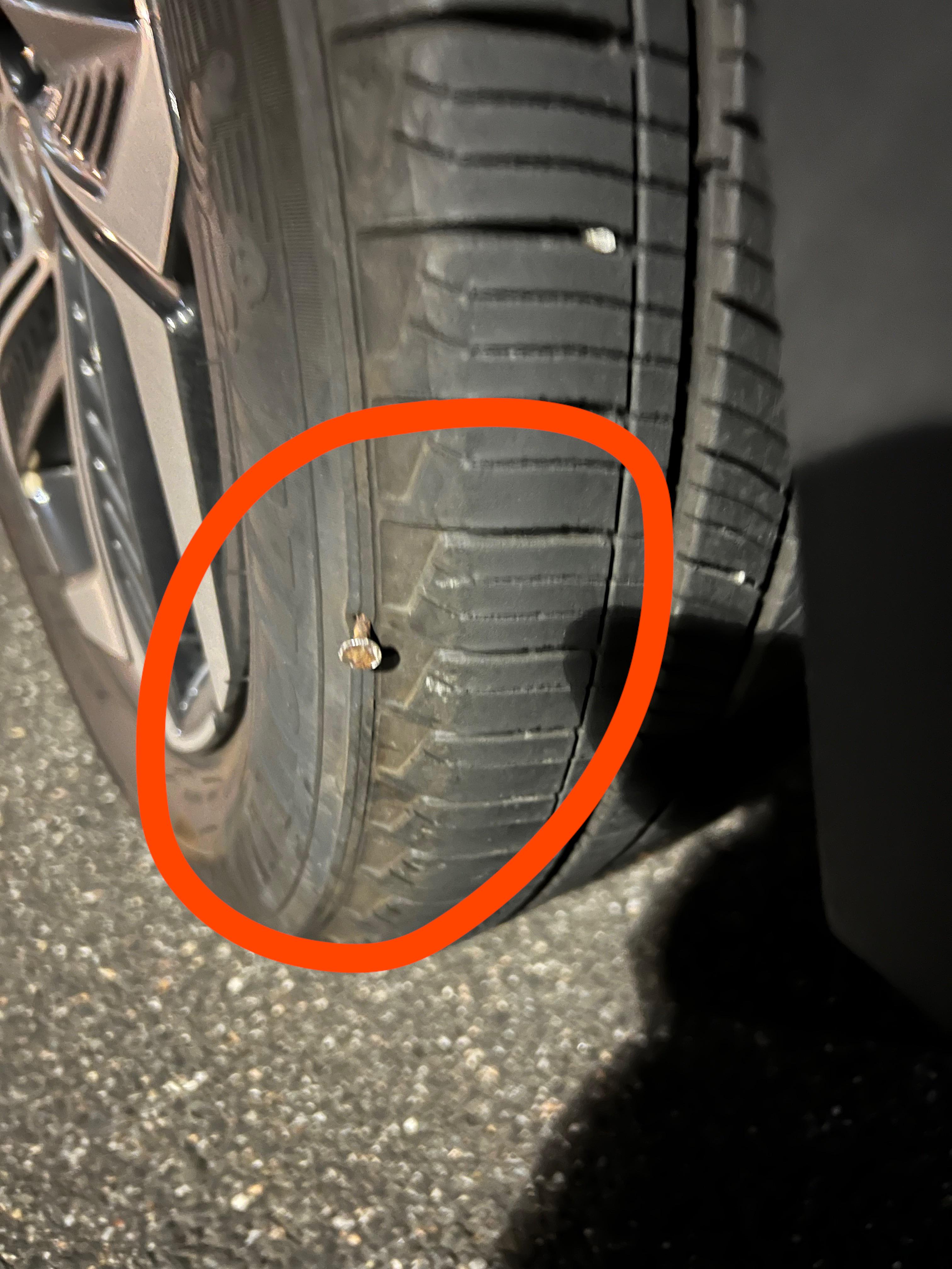 Can this tire nail puncture be repaired? r/AskMechanics