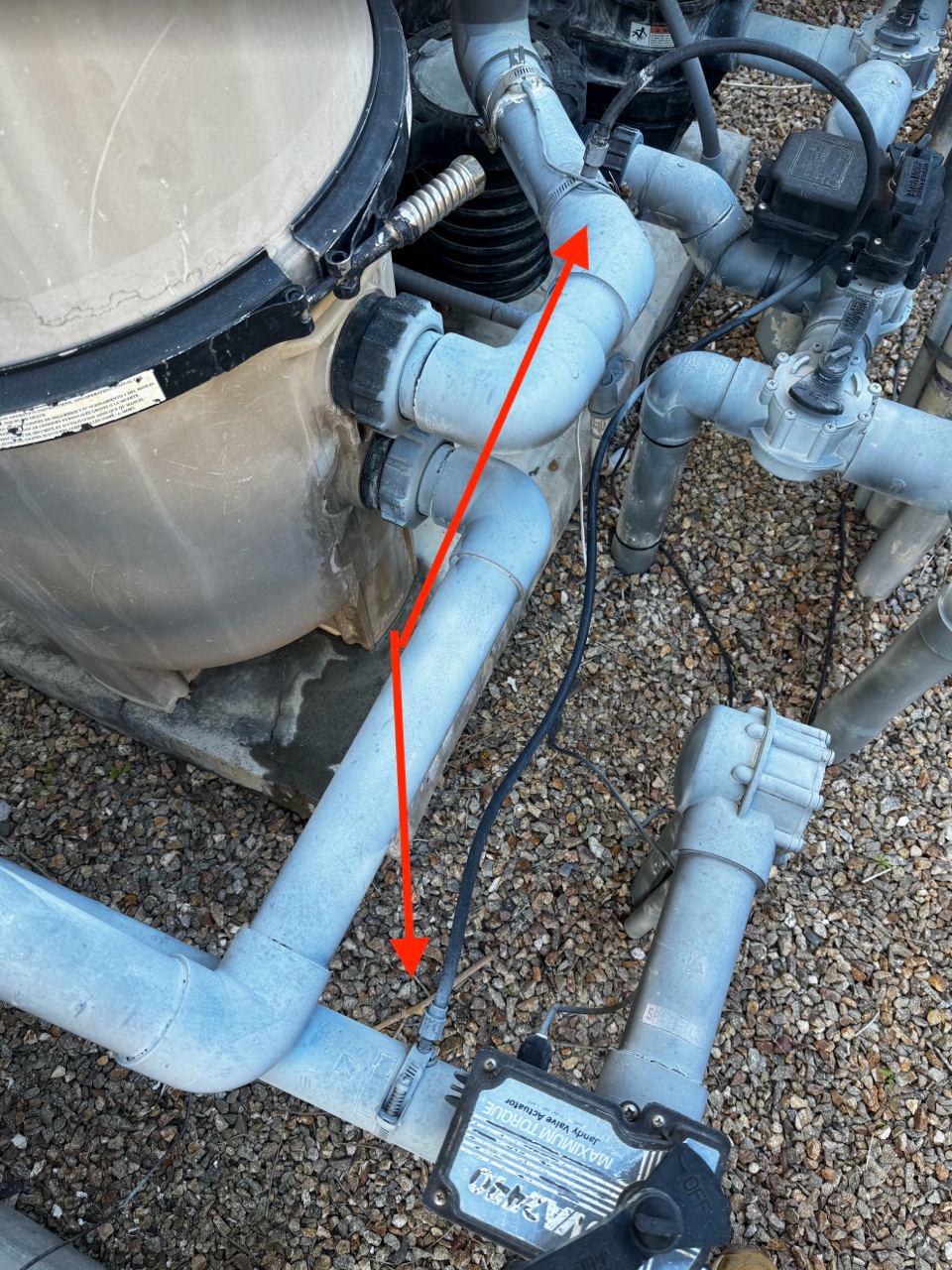 Why does my pool plumbing have flexible pipe bypass? r/pools