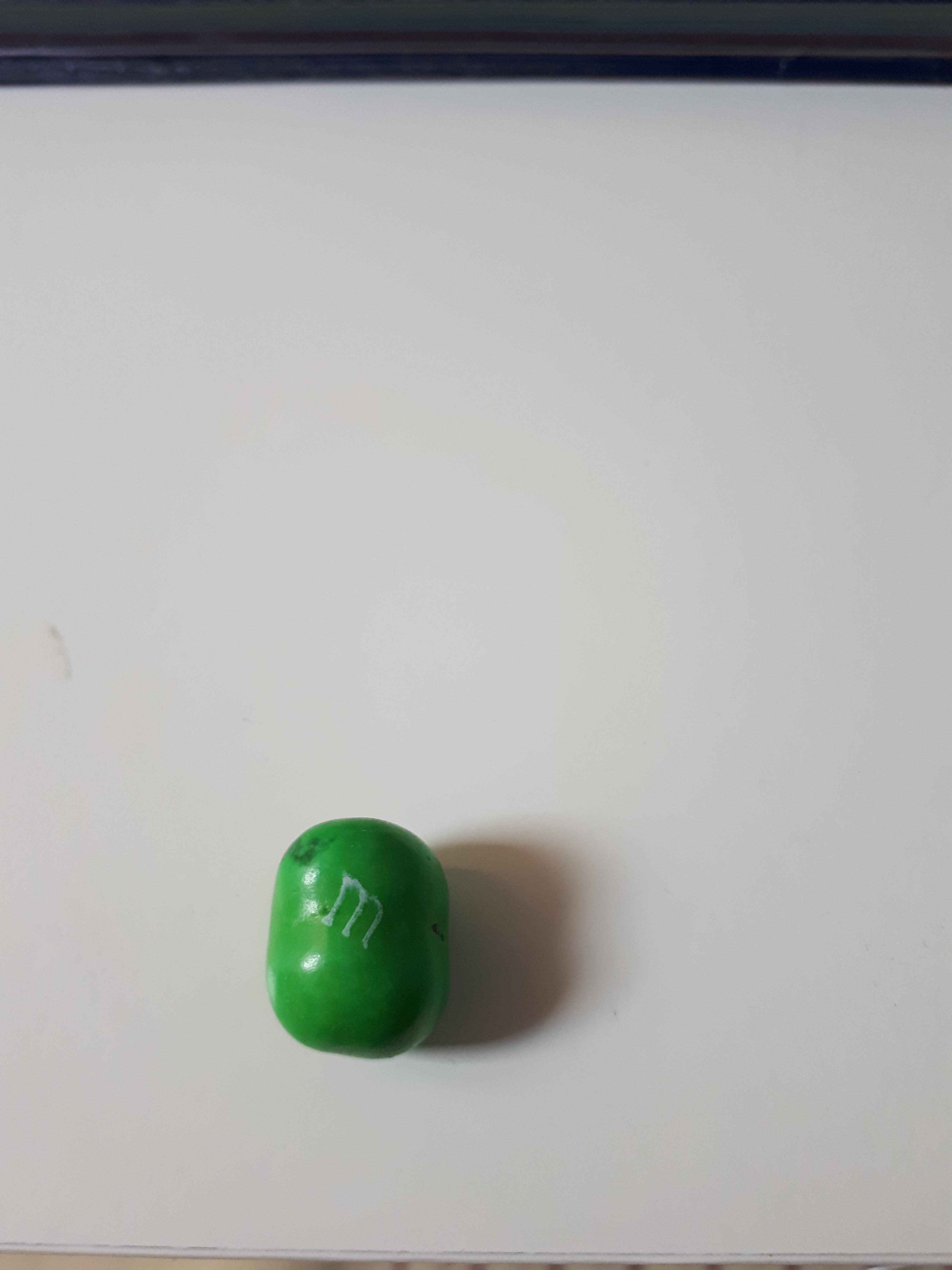 This weirdly shaped m&m. r/mildlyinteresting