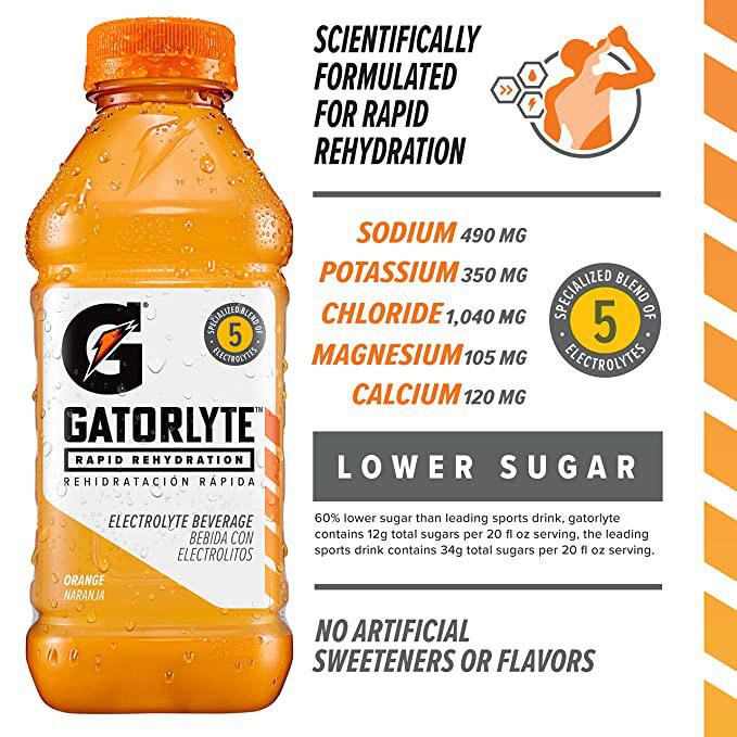 New Gatorade with stevia instead of sugar so don’t get dehydrated while