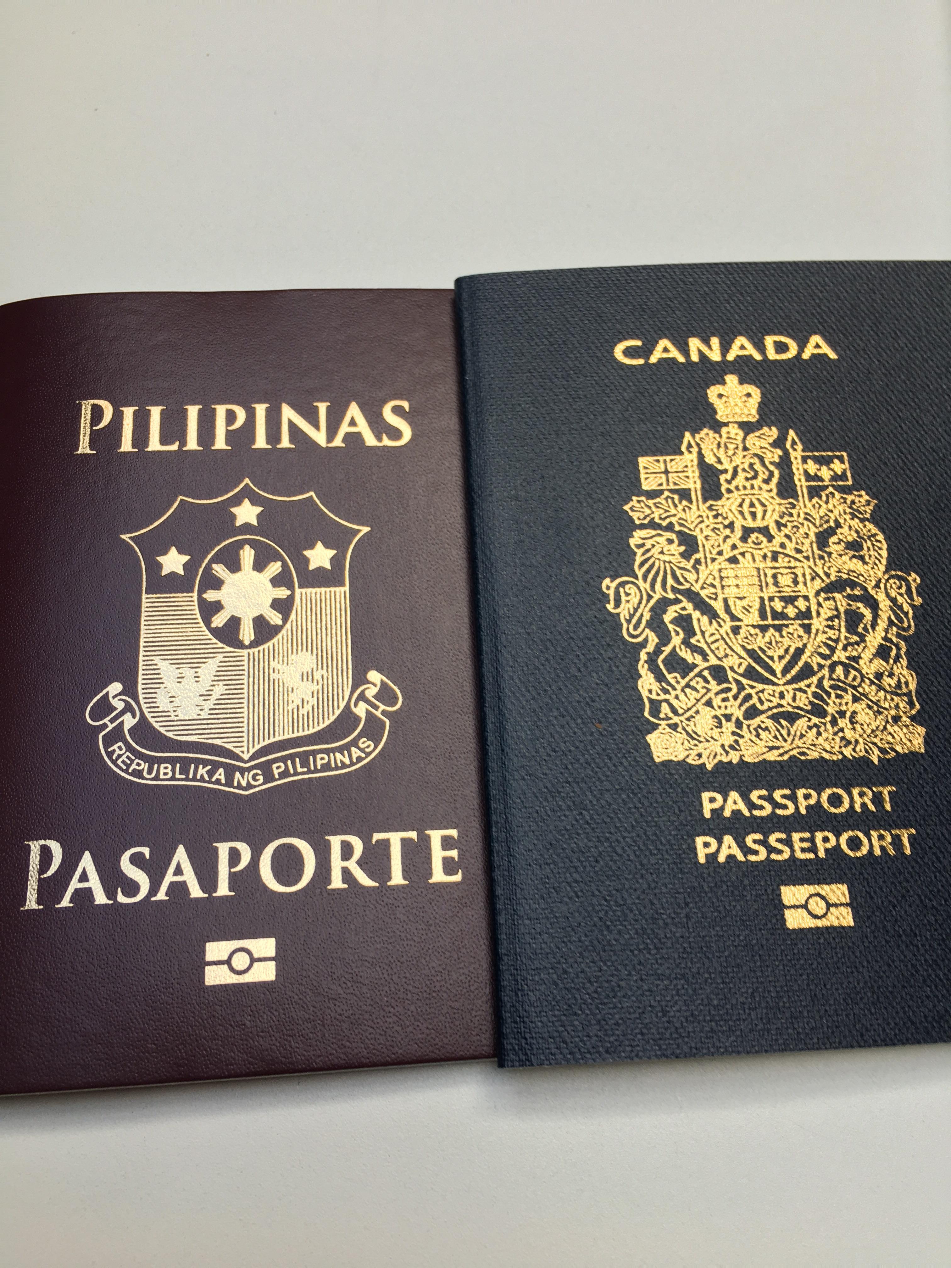 Philippines and Canada passports. r/PassportPorn