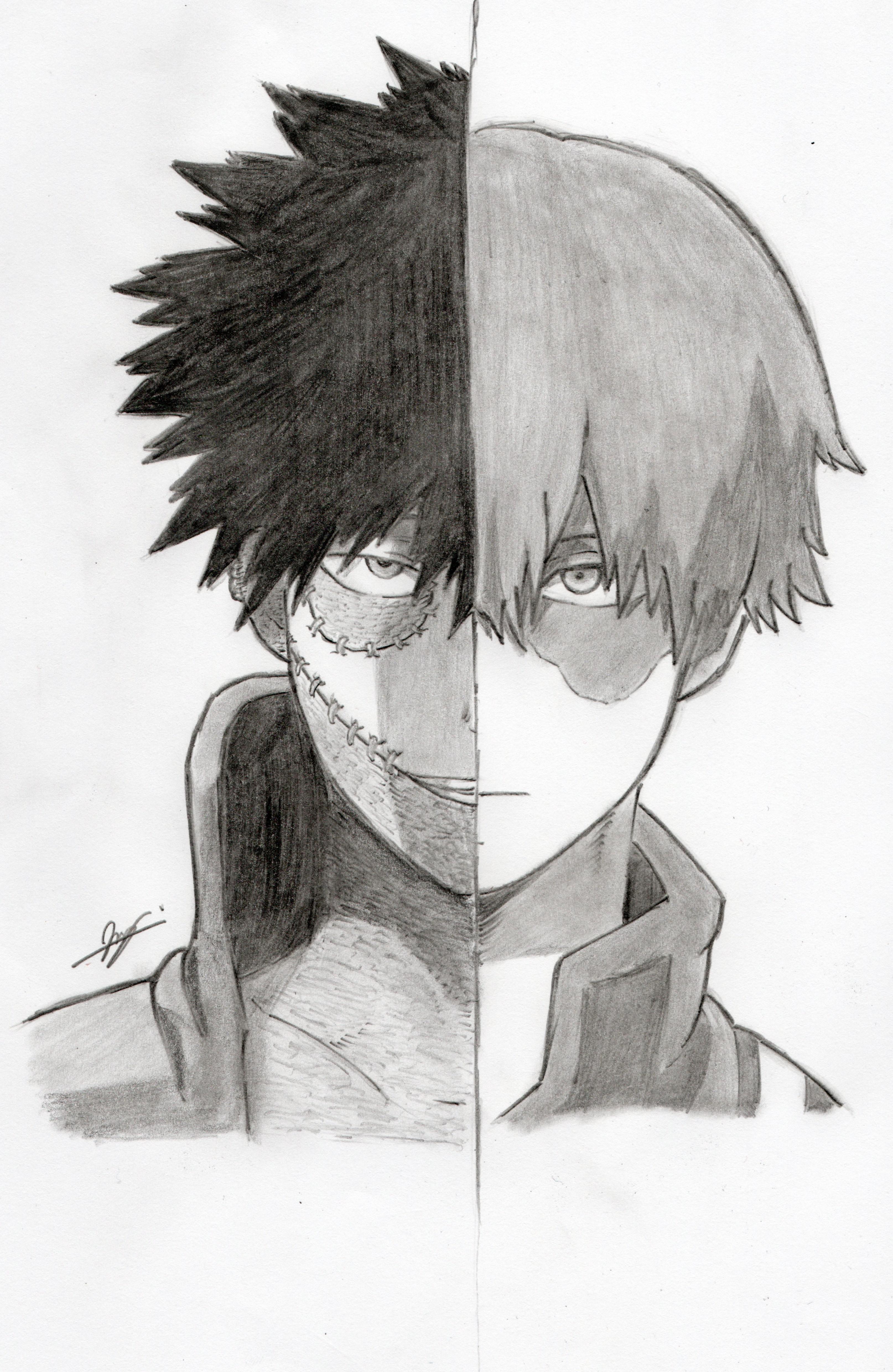 Dabi/Todoroki Fanart sketched by me! Any thoughts