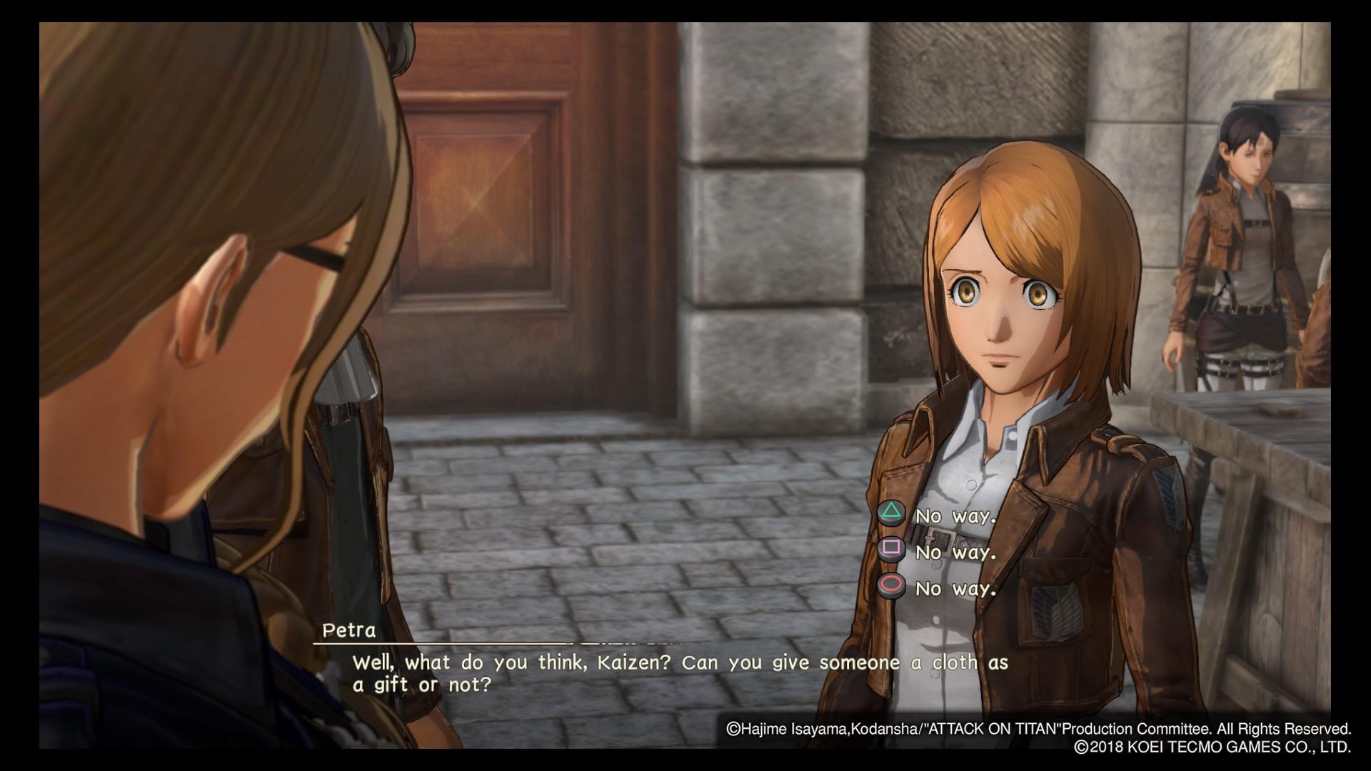 [Screenshot] These are the choices that matter (Attack on Titan 2) r/PS4