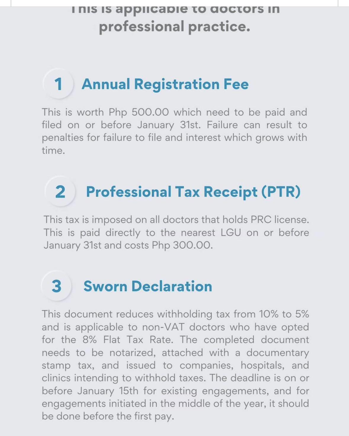Annual registration fee and PTR r/pinoymed