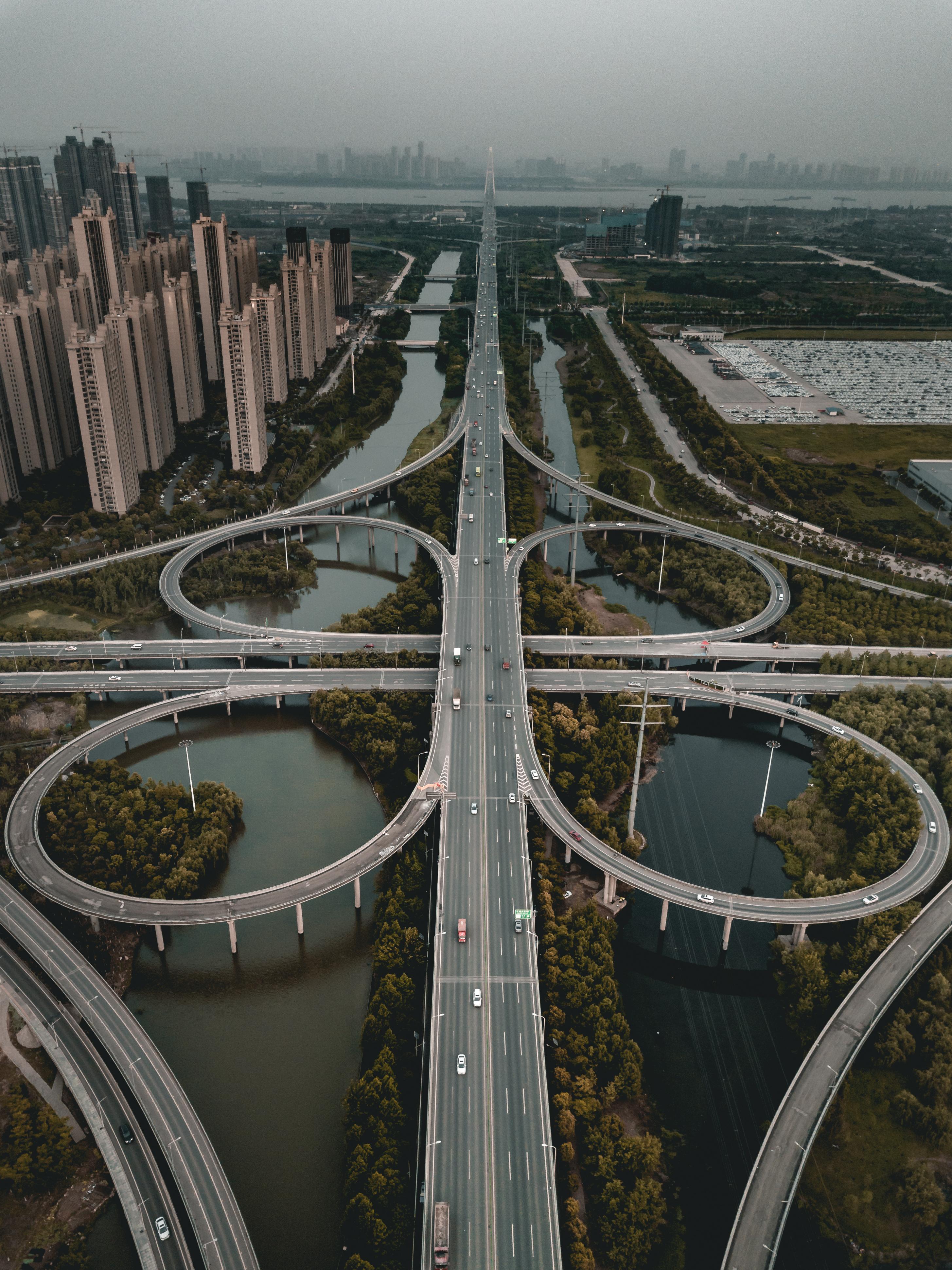 A highway interchange in Wuhan, China. r/CityPorn