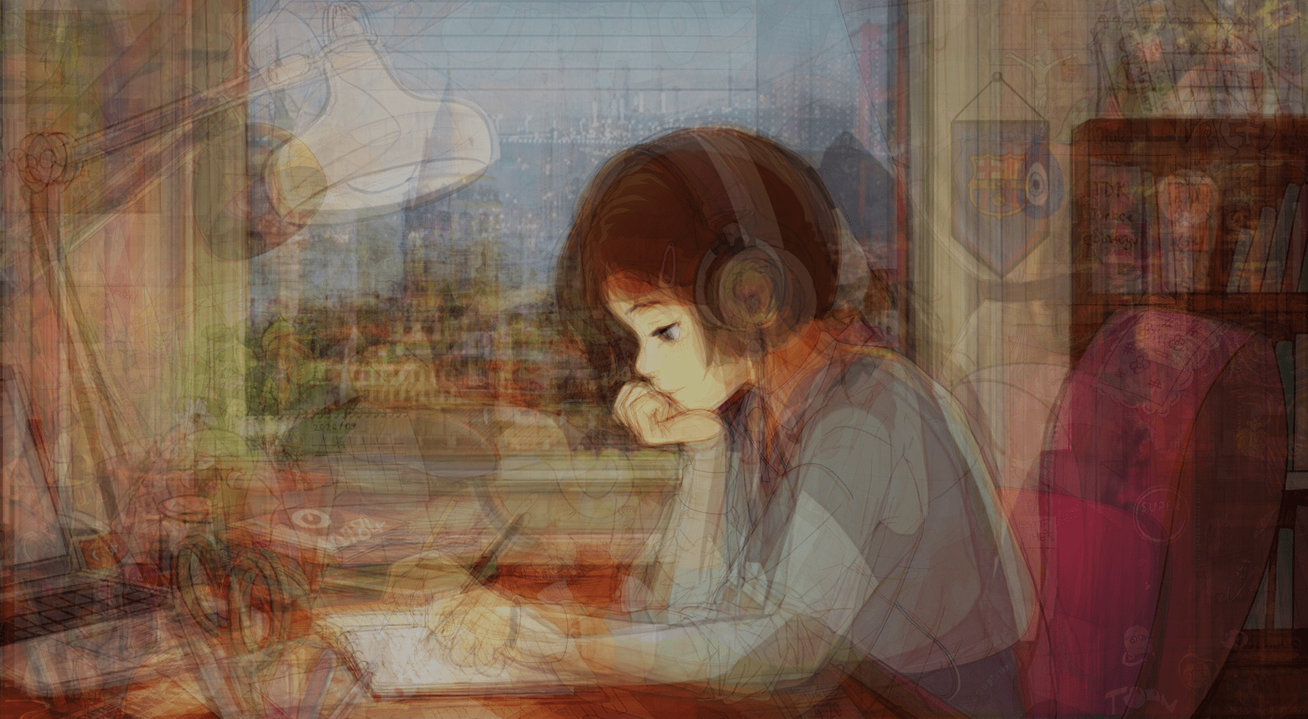 The European LoFi Girl (40 lofi girls merged together) r/europe