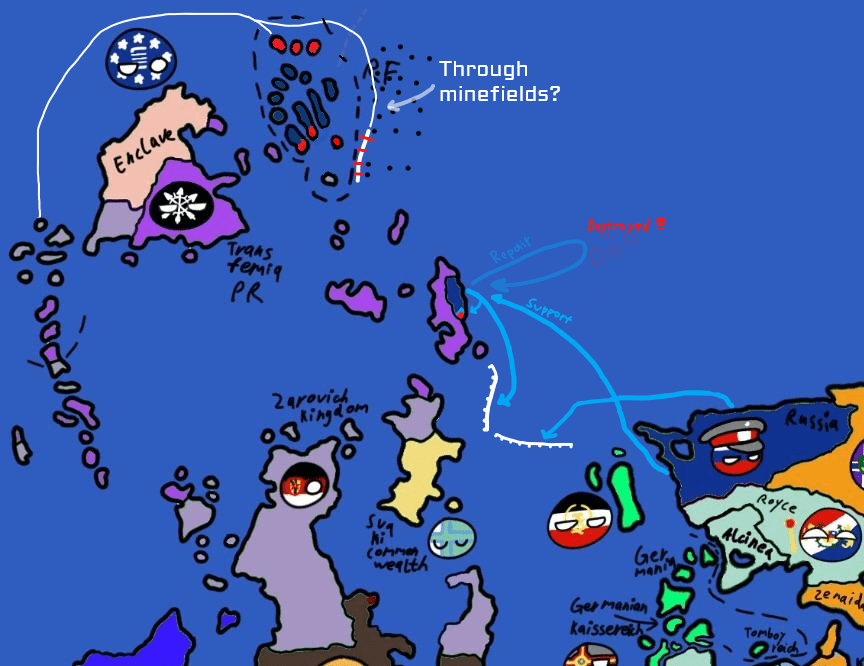 The Attempt of USQ of naval landing into Arkhangelsk went into halt