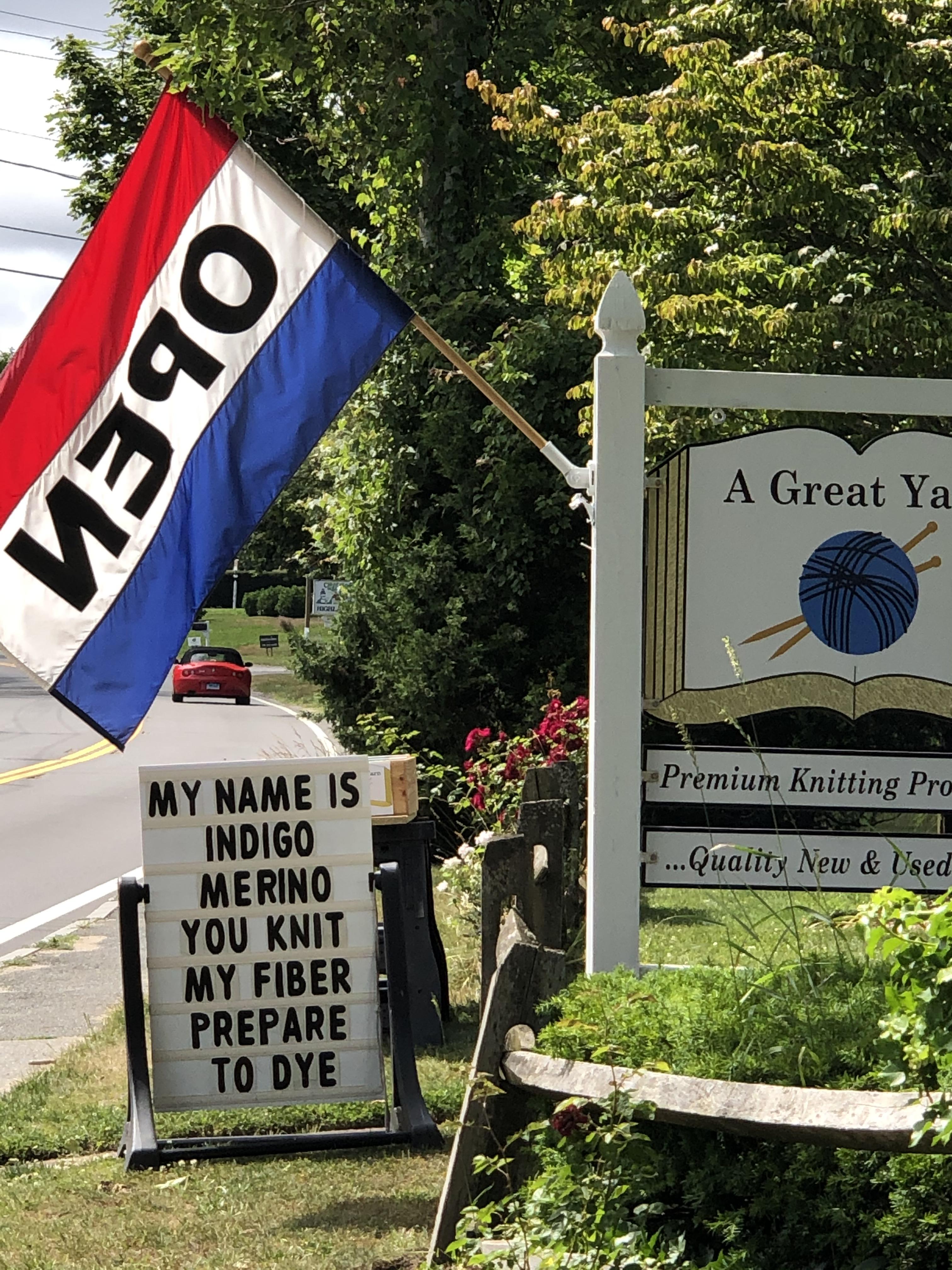 Outside a yarn shop in Chatham, MA r/princessbride