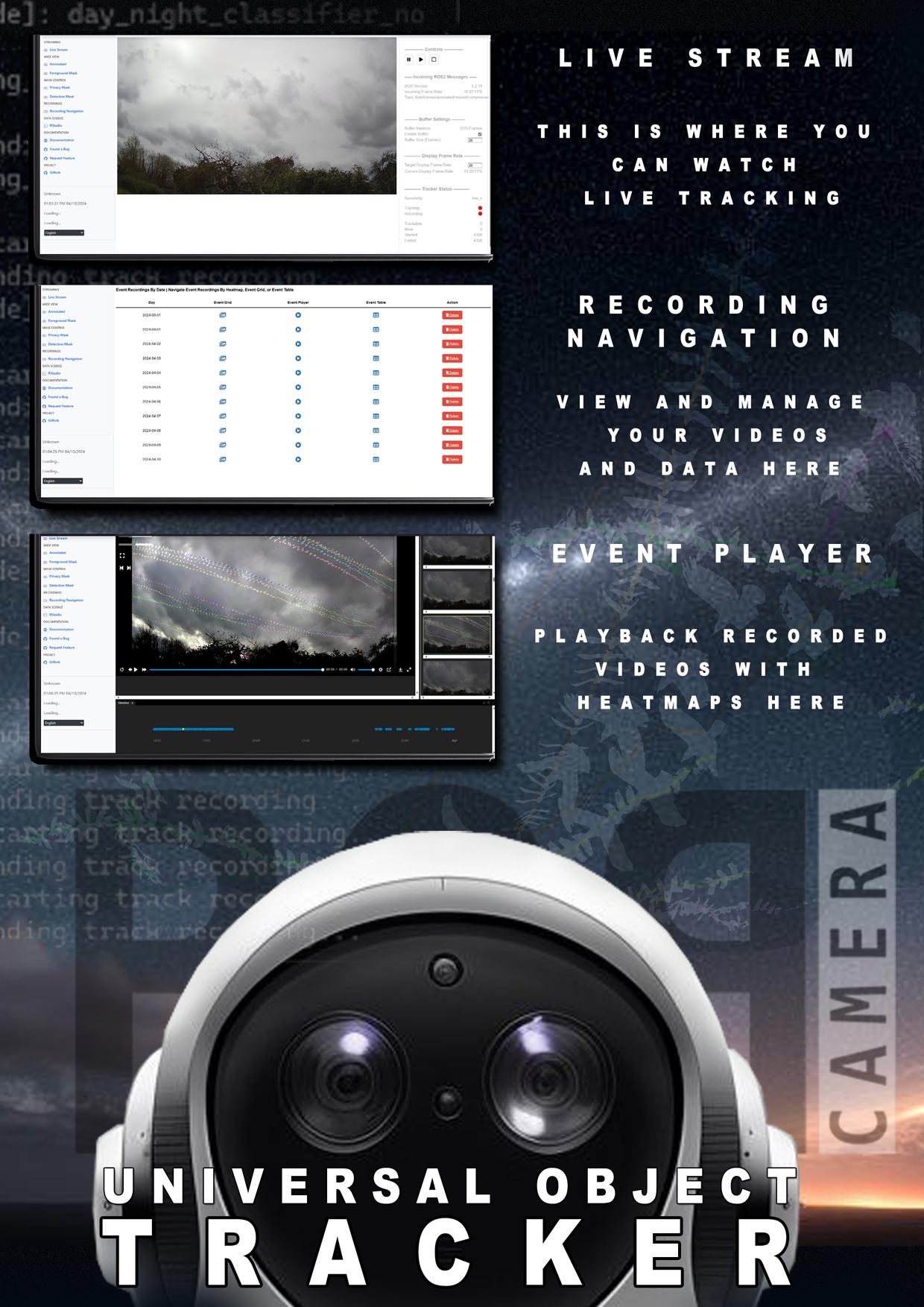 The "BoB Universal Object Tracker" software is free and opensource