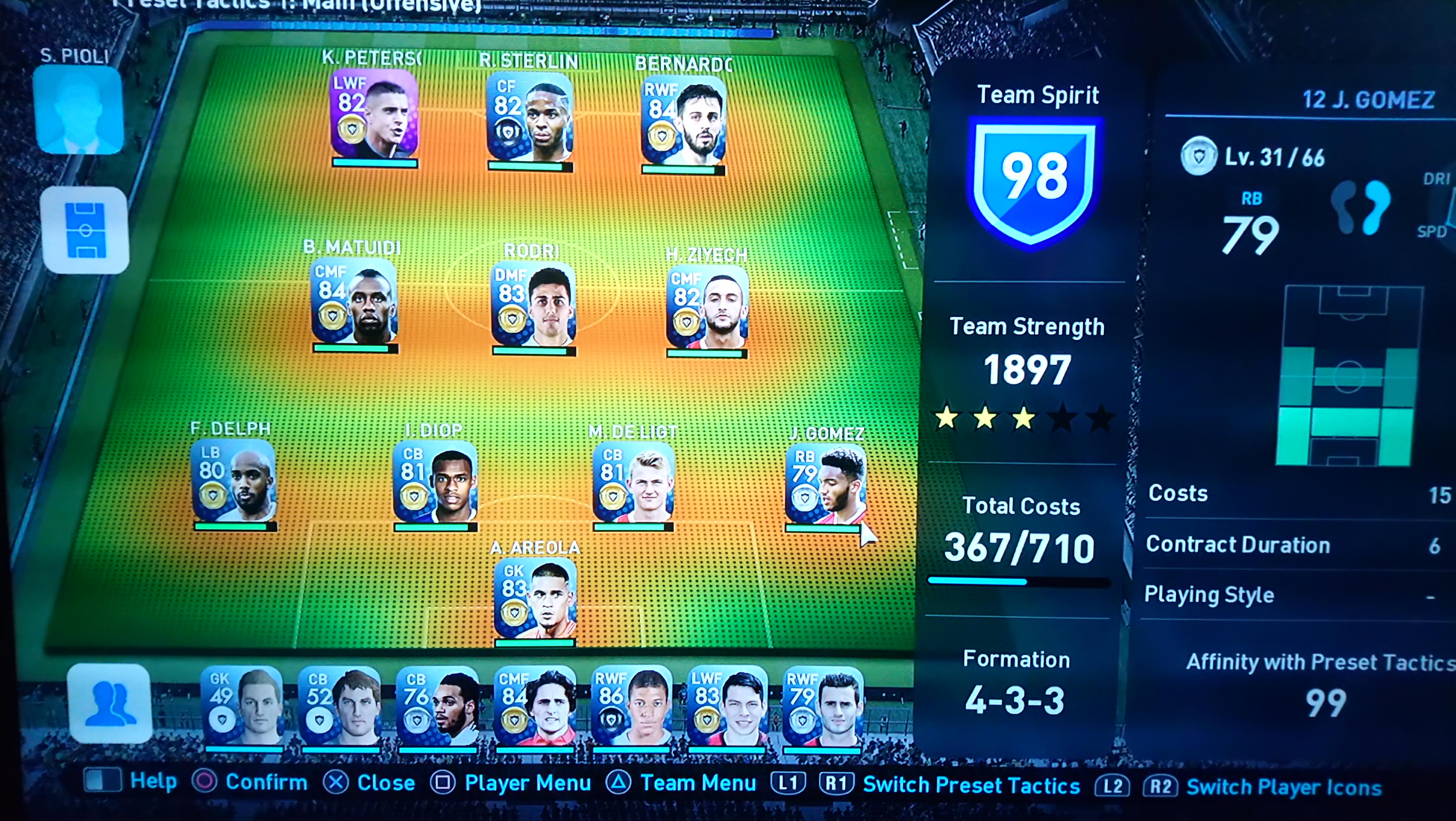 My "3 stars" team r/WEPES