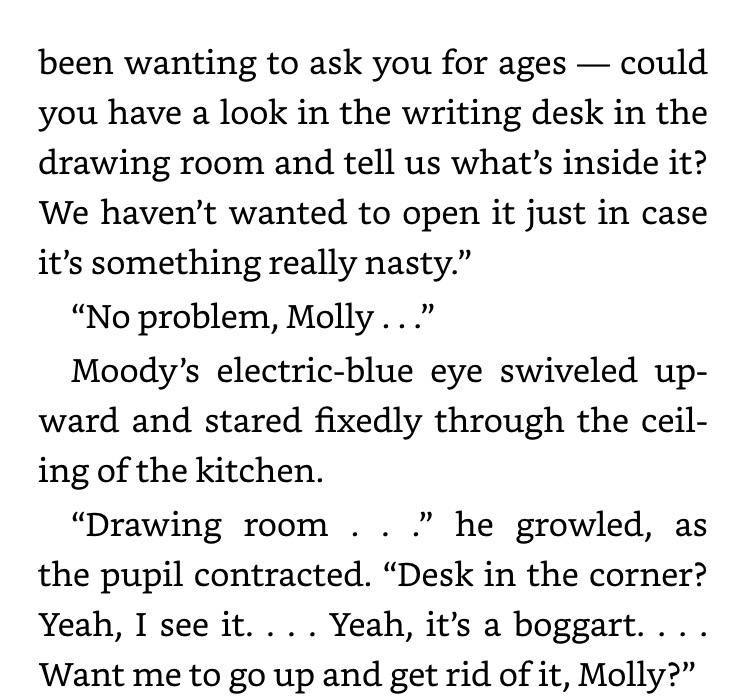 So, does Moody know what a boggart actually looks like? r/harrypotter