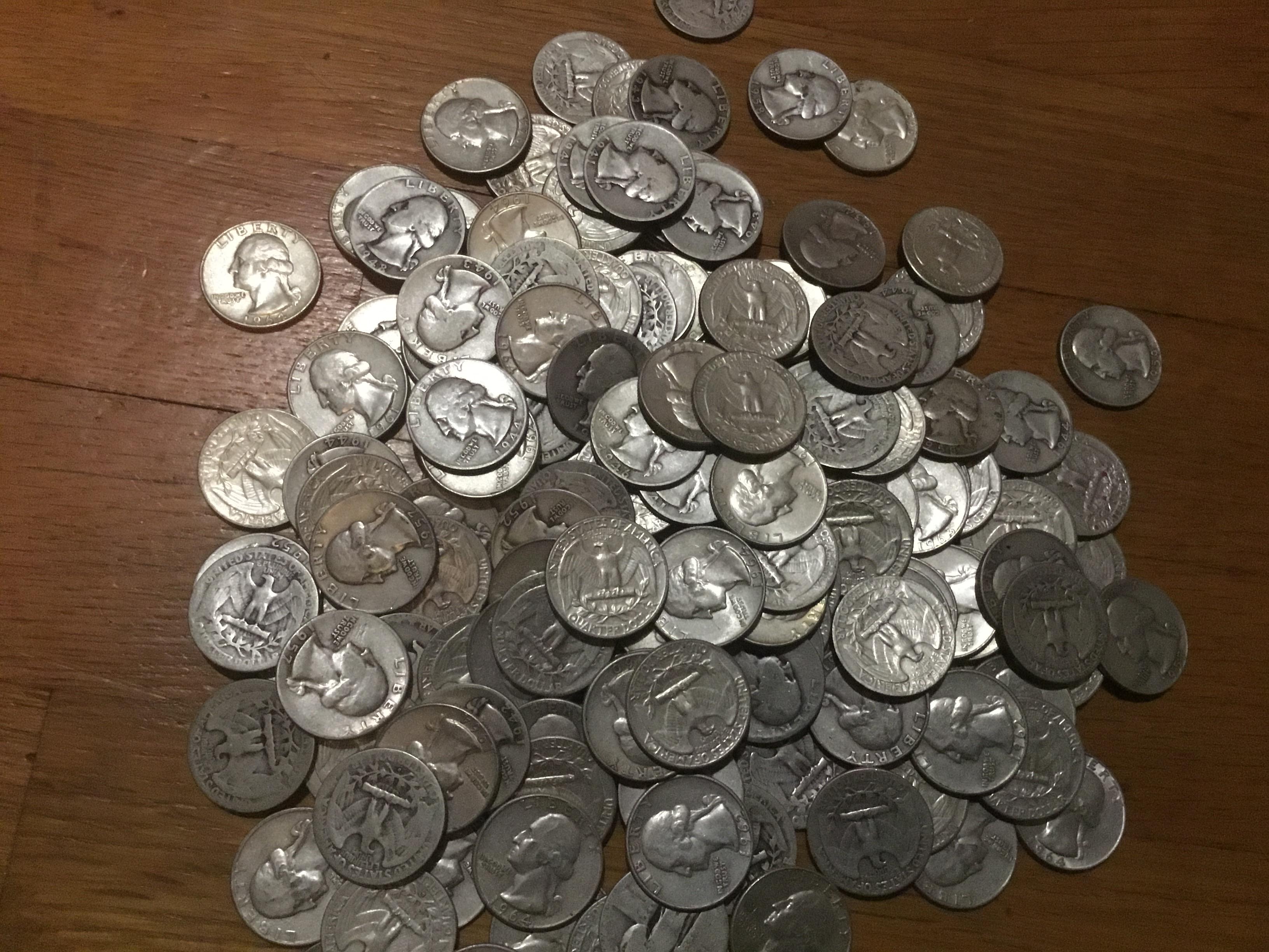 162 silver quarters r/coins