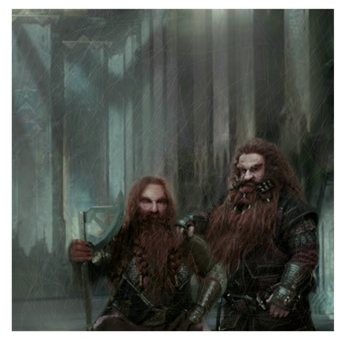 [OC] Like father, like son. Glóin and Gimli at the Halls of Erebor. I