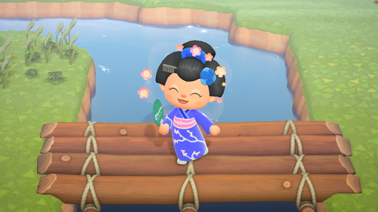 Got a geisha wig as a random gift and decided to lean into it. r