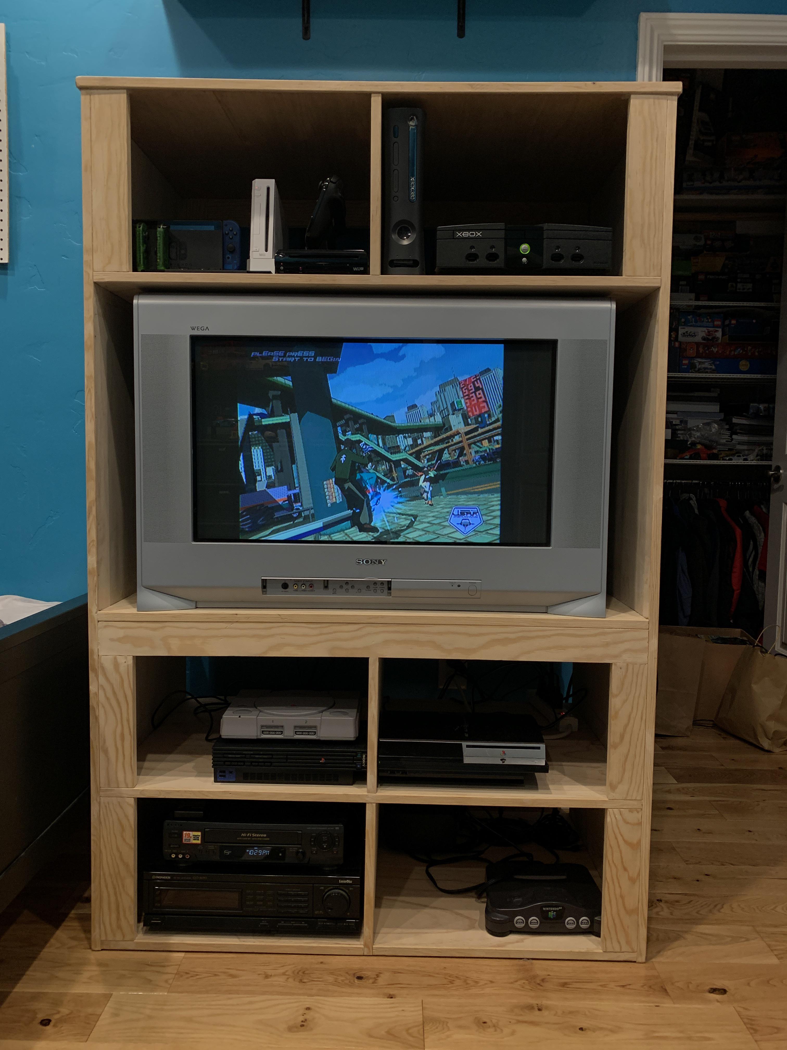 Finally assembled my selfdesigned entertainment center! This was the