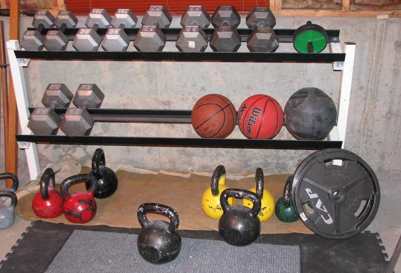 My Basement gymKettlebells, dumbbells, oly bar and plates, trap bar, speed bag, heavy bag