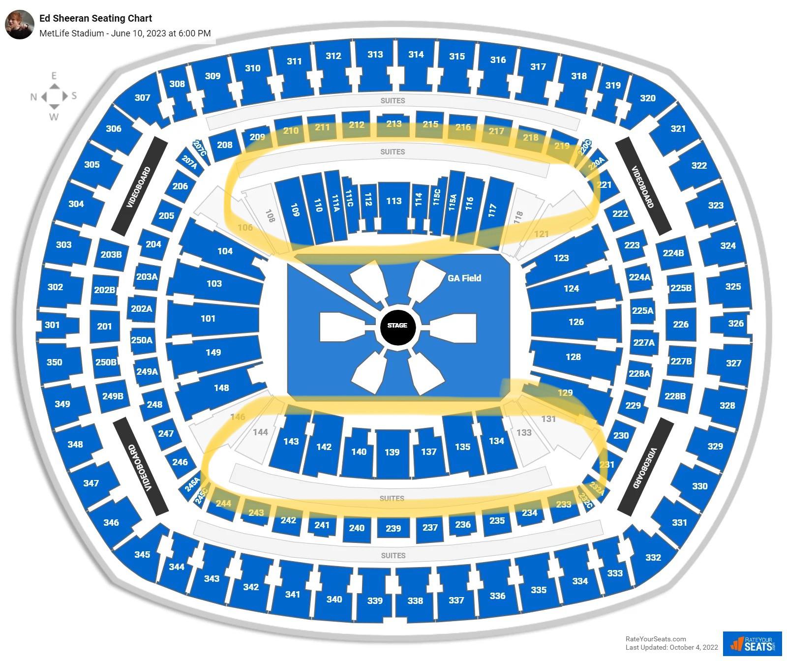 Seating Chart Ed Sheeran Ed Sheeran ROME 14/06/2025 900 PM Tickets(07)