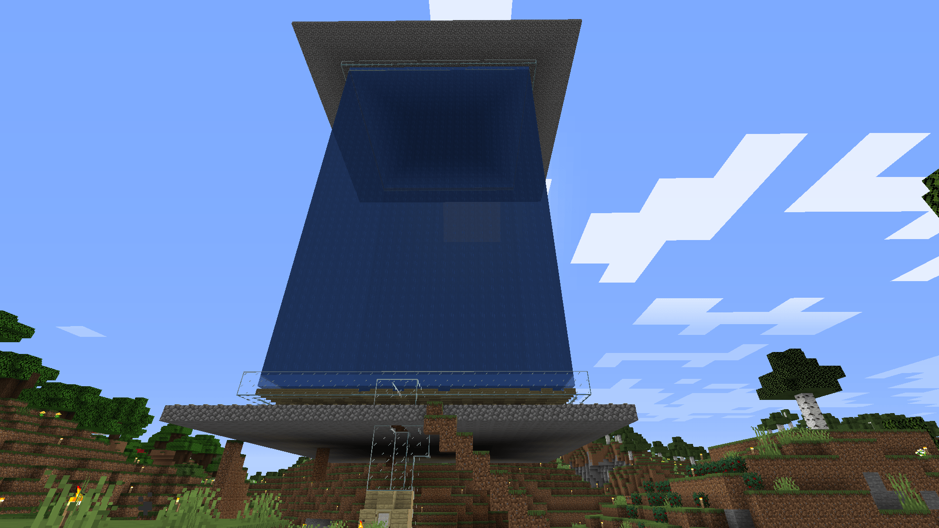 My first attempt at a river drowned farm. It isn't very good but will probably be better once I