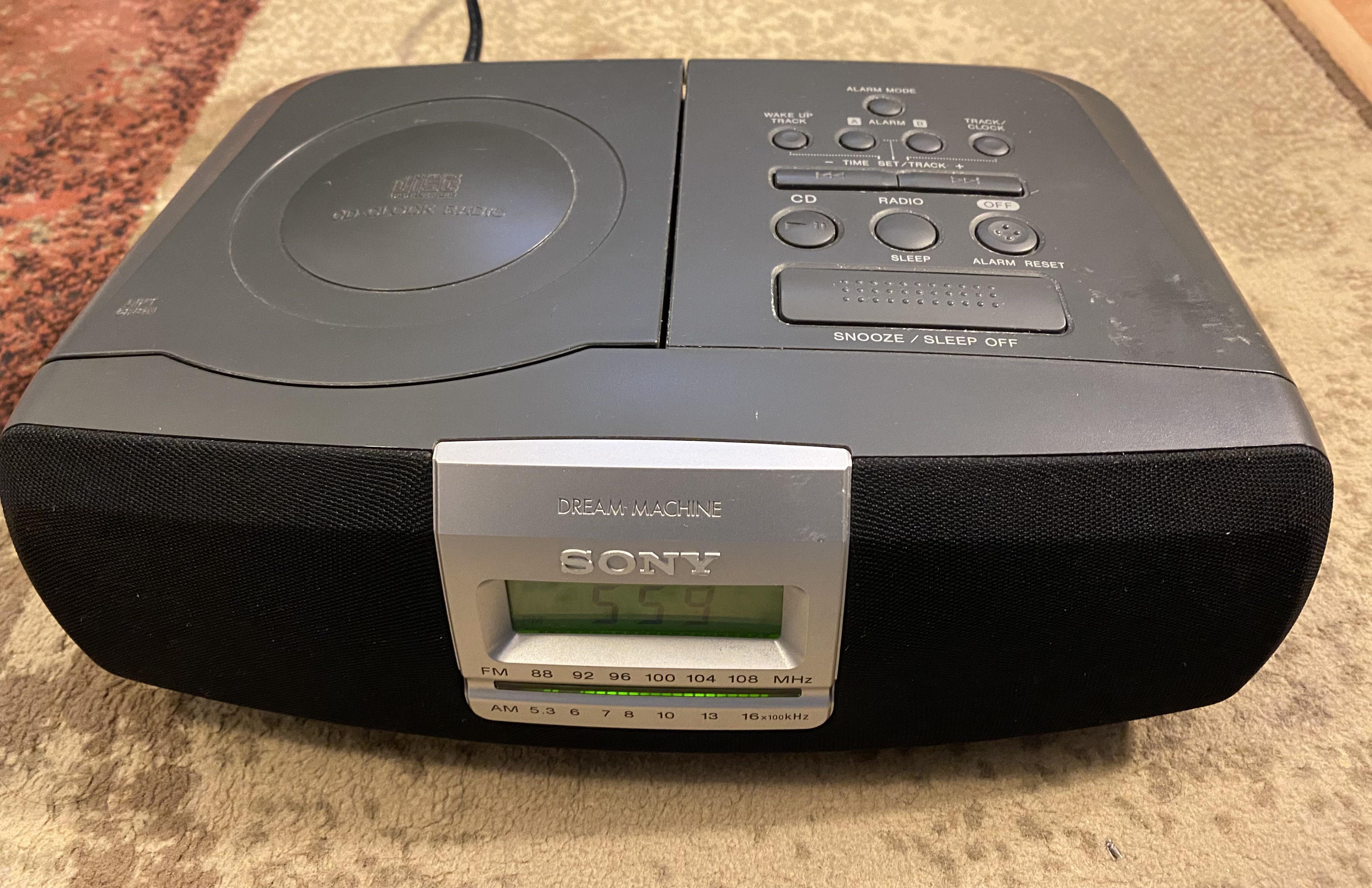 Sony Dream Machine Cd Clock Radio