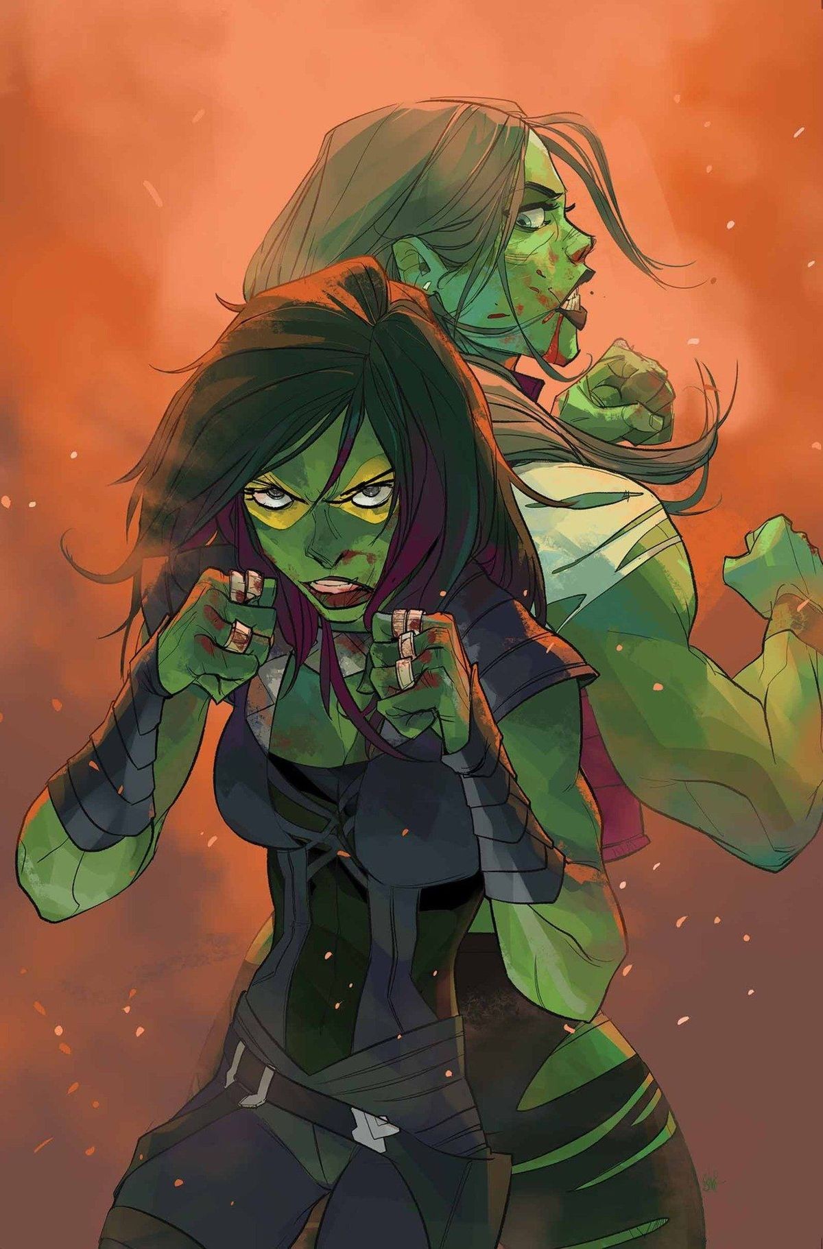 SheHulk & Gamora by Otto Schmidt r/Marvel