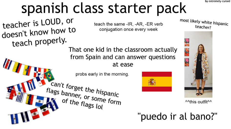 Spanish Class starter pack r/starterpacks