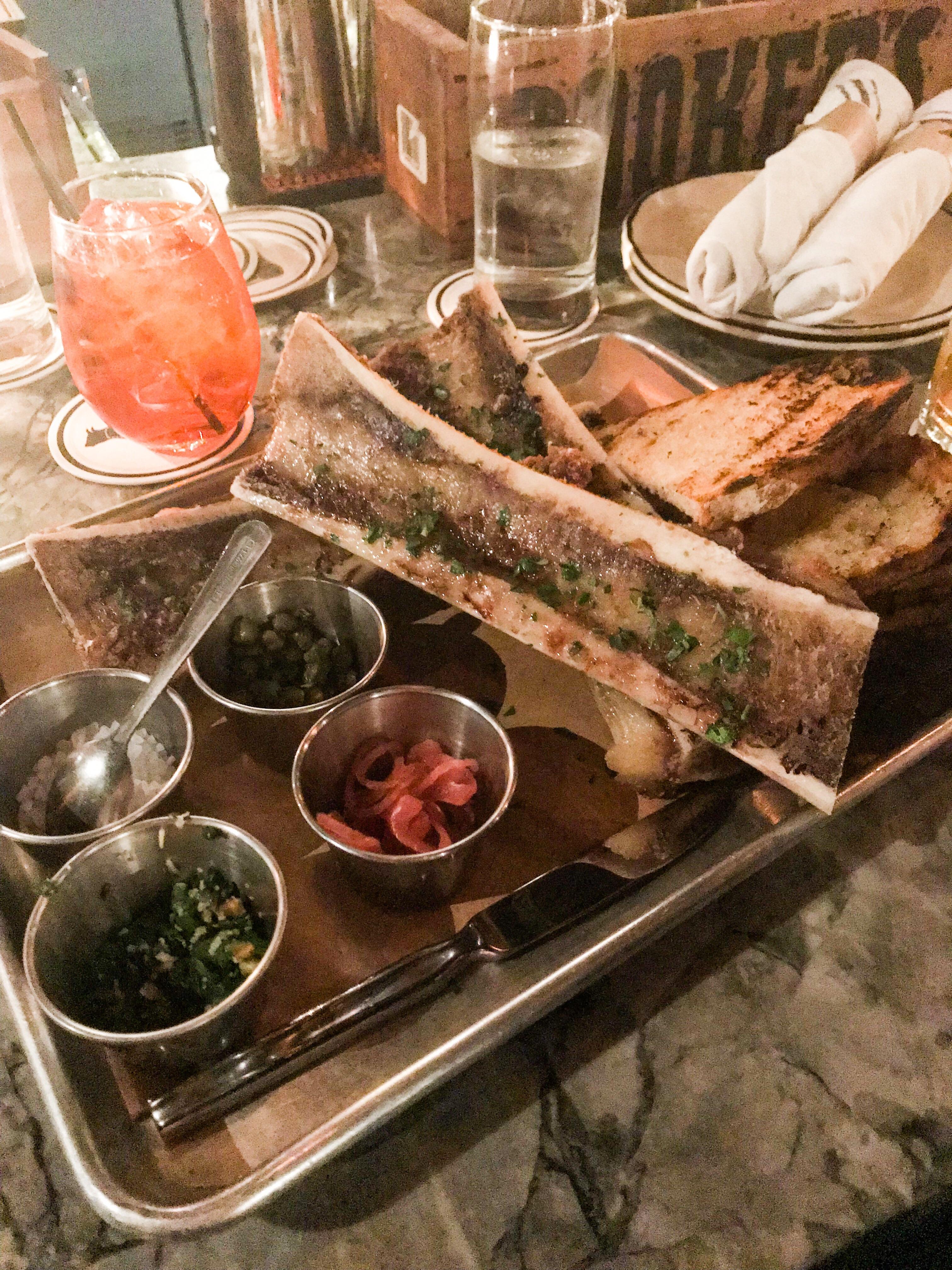 Bone Marrow appetizer from Meat & Potatoes in Pittsburg. This was