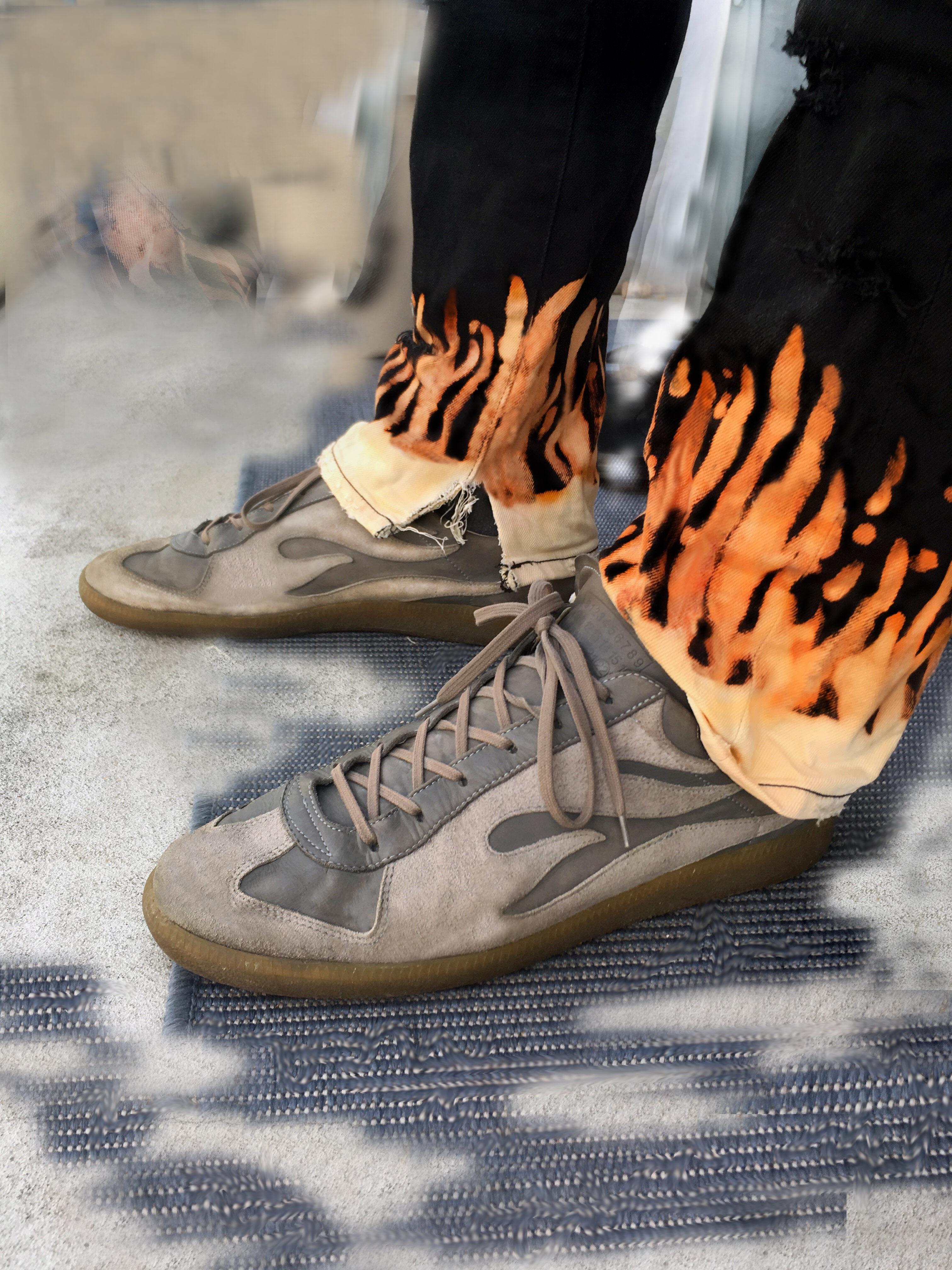 [ART] Bleached Flames Jeans 🔥👺 r/streetwear