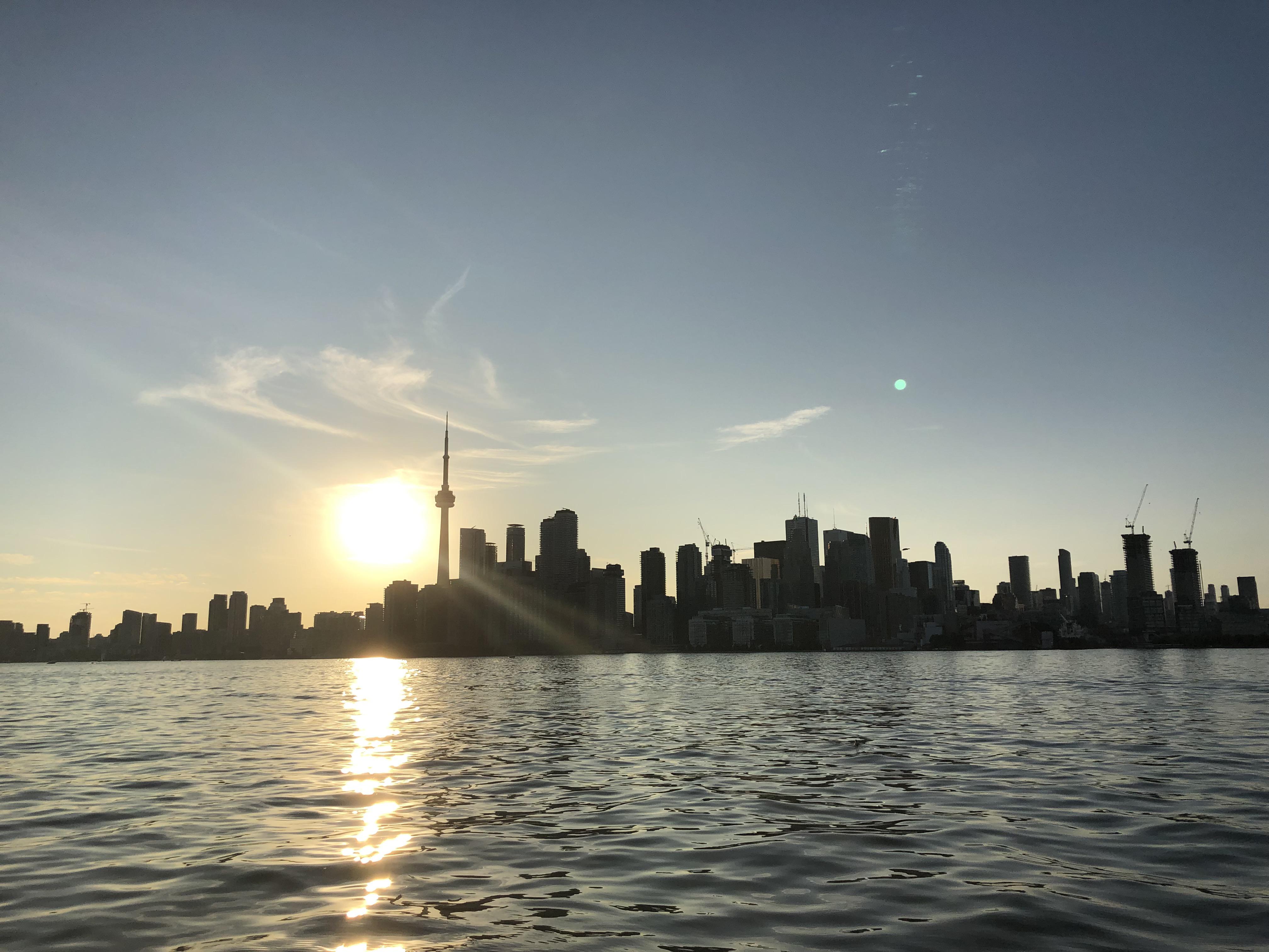 A nice photo of Toronto at sundown I got when returning from the island