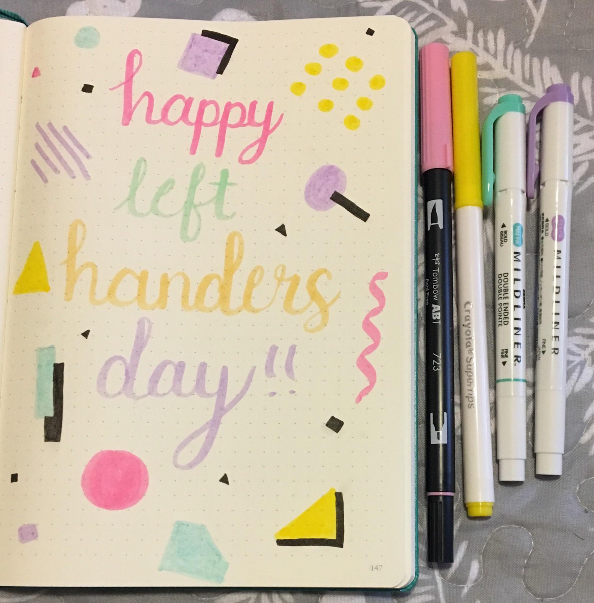 Made this to fit with my August bullet journal theme! Happy Left