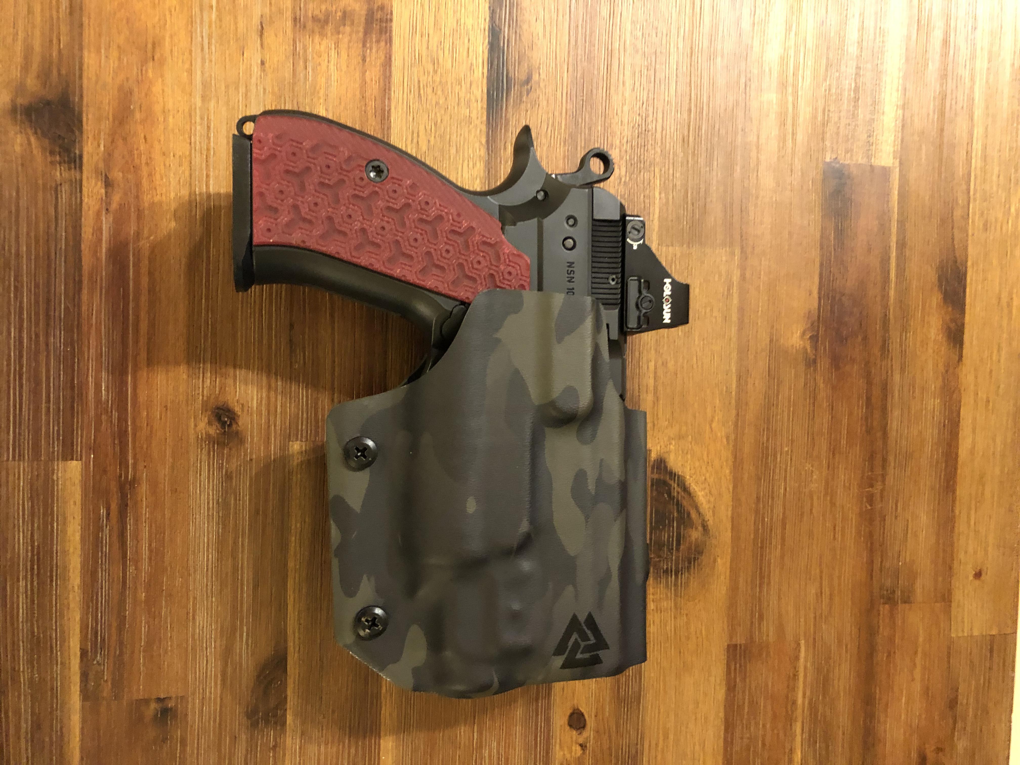 Odin OWB Holster for CZ P01 with tactical light and Red Dot r/CZFirearms