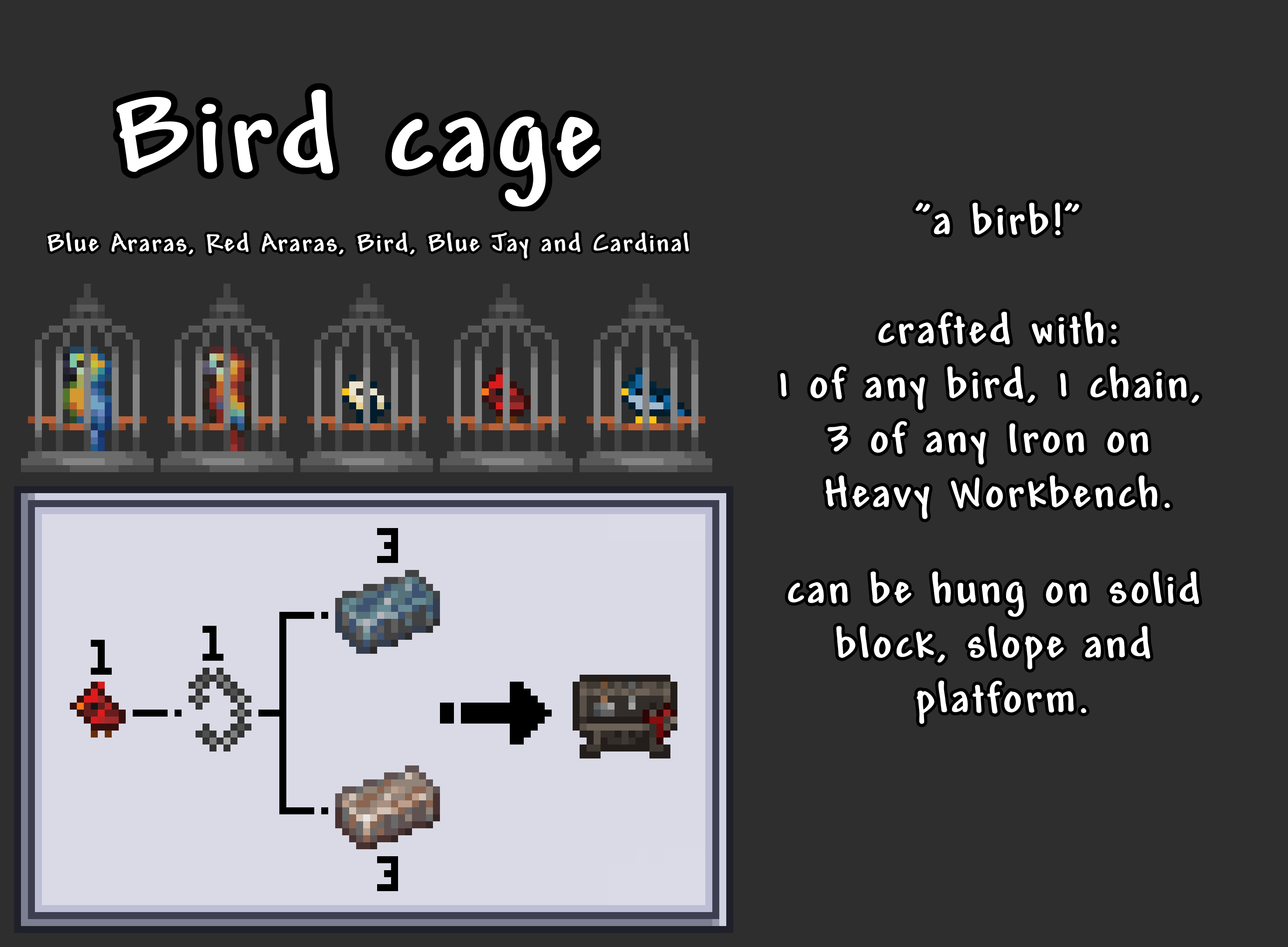 1.4.4 Suggestion Bird Cage for Araras, Bird, Cardinal and Blue Jay