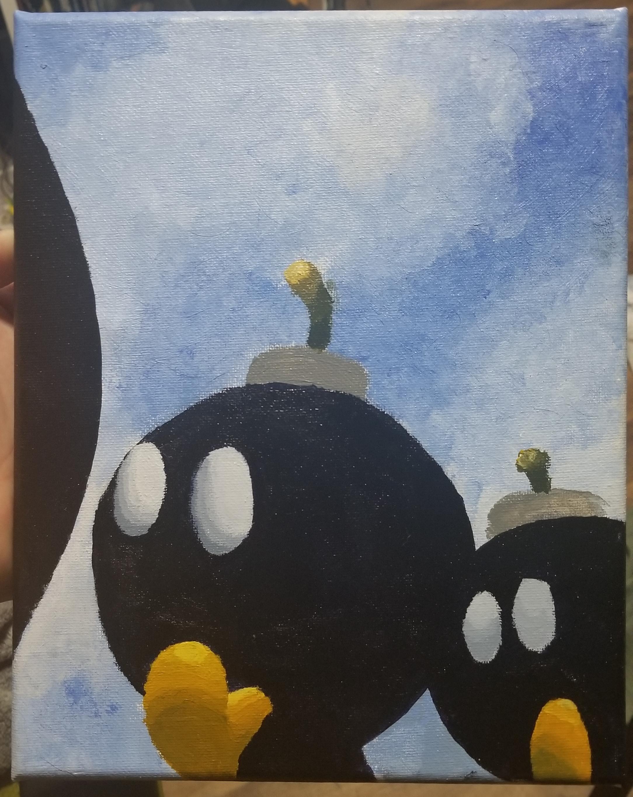 Started painting again to destress during college. Heres Bombomb Battlefield! gaming