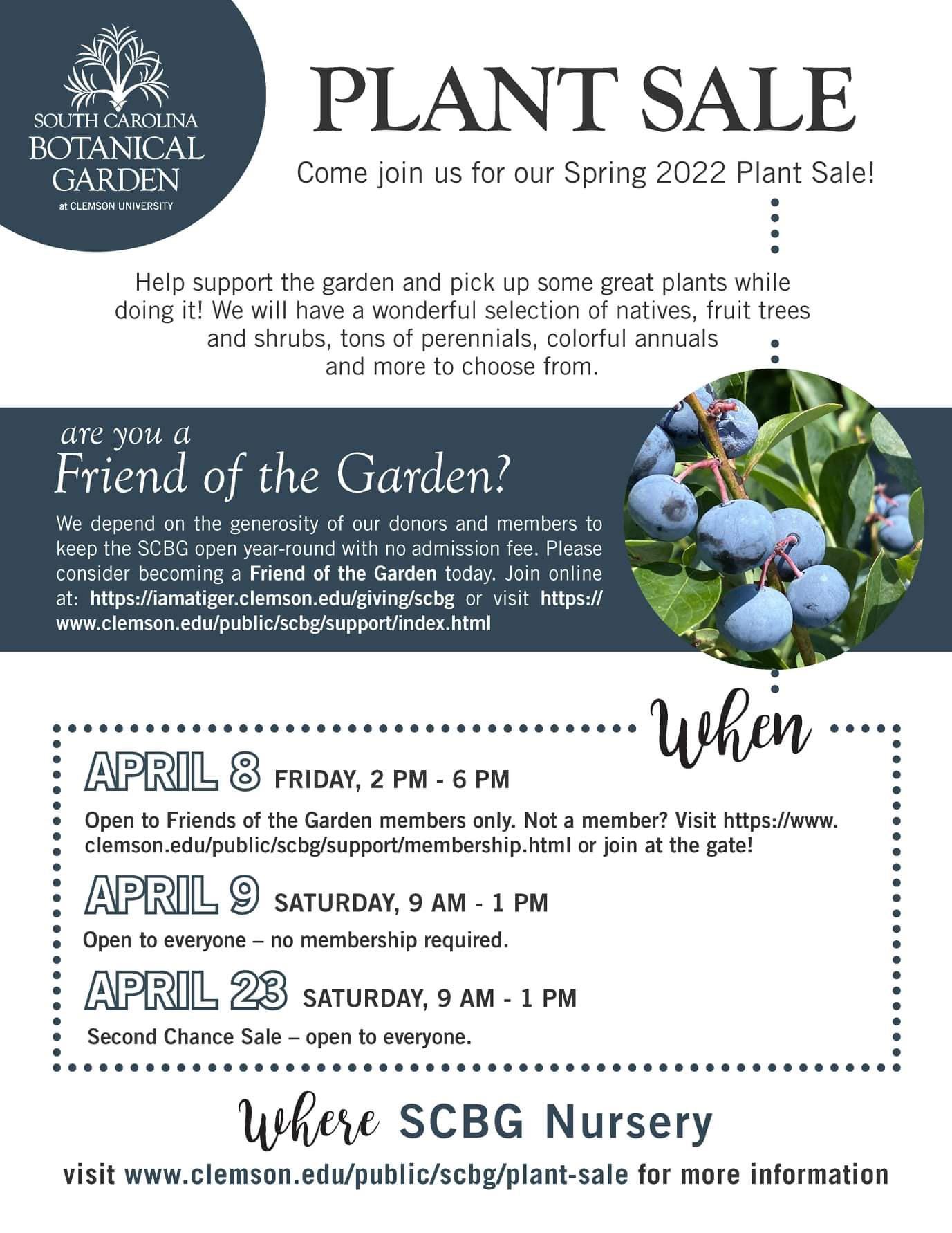 I always see people asking about plant nurseries. Clemson Botanical