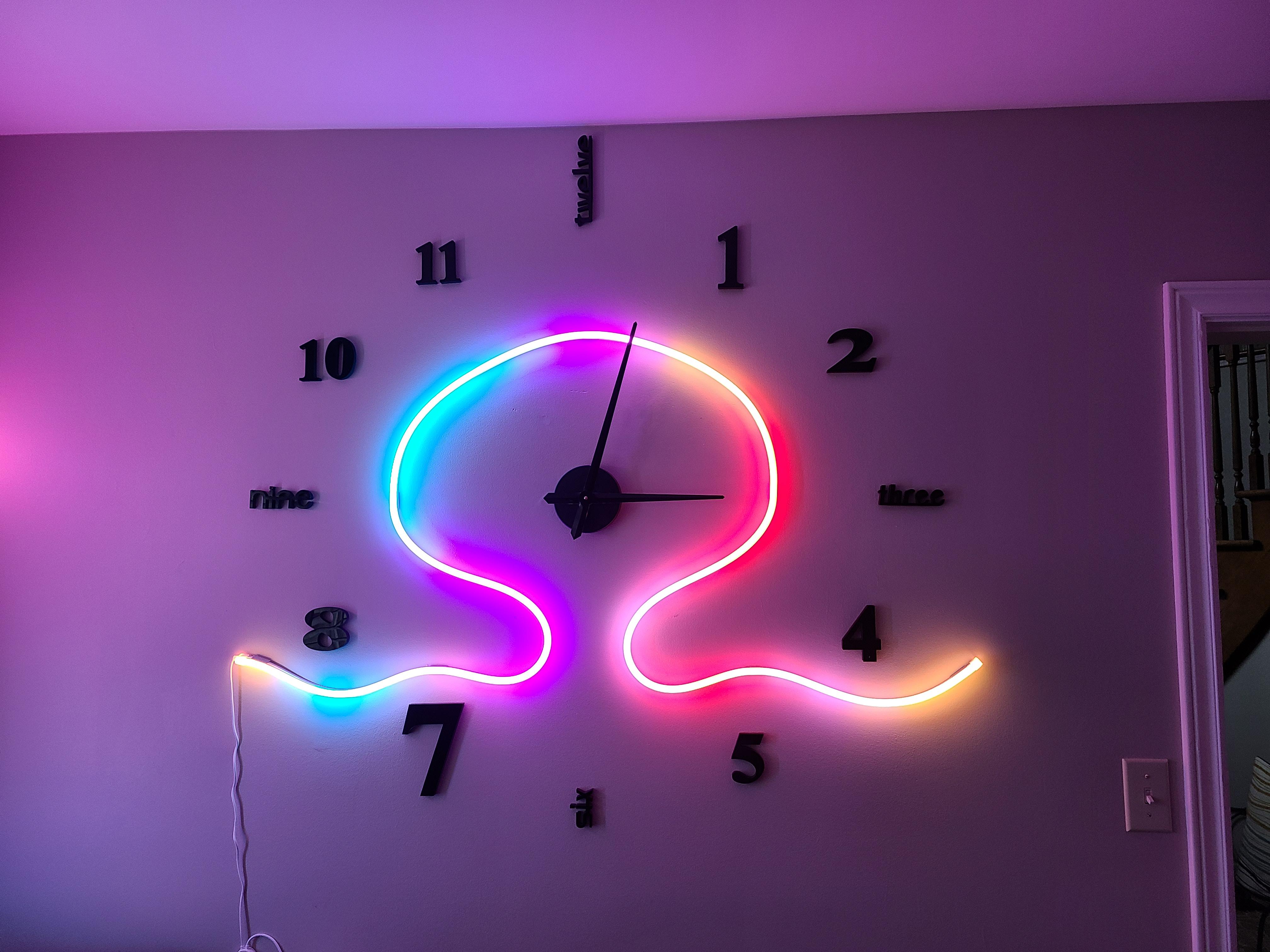Govee Neon Rope Light with 'floating' clock' r/Govee