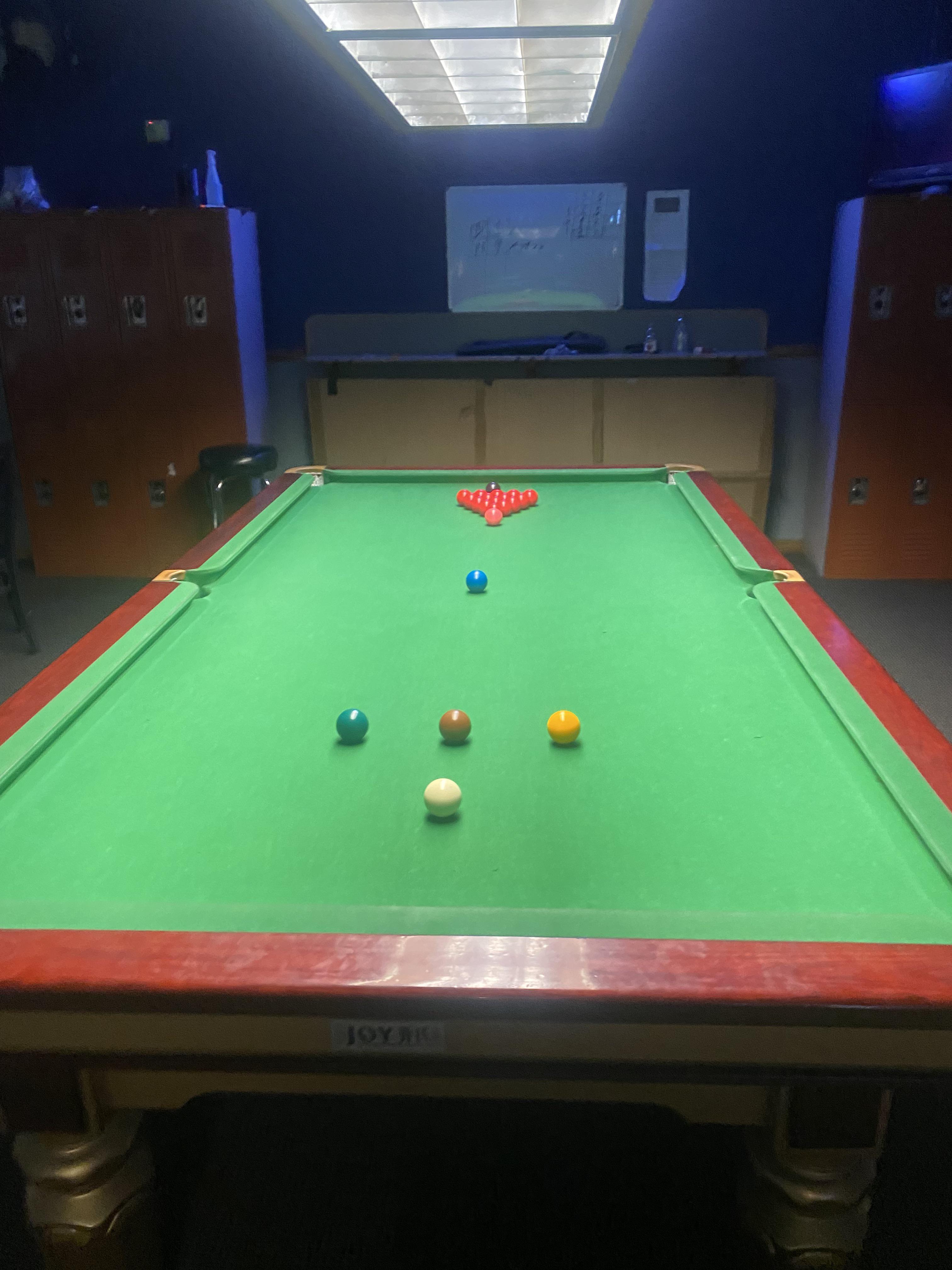 My local pool hall has a Chinese 8 Ball table & a set of snooker balls