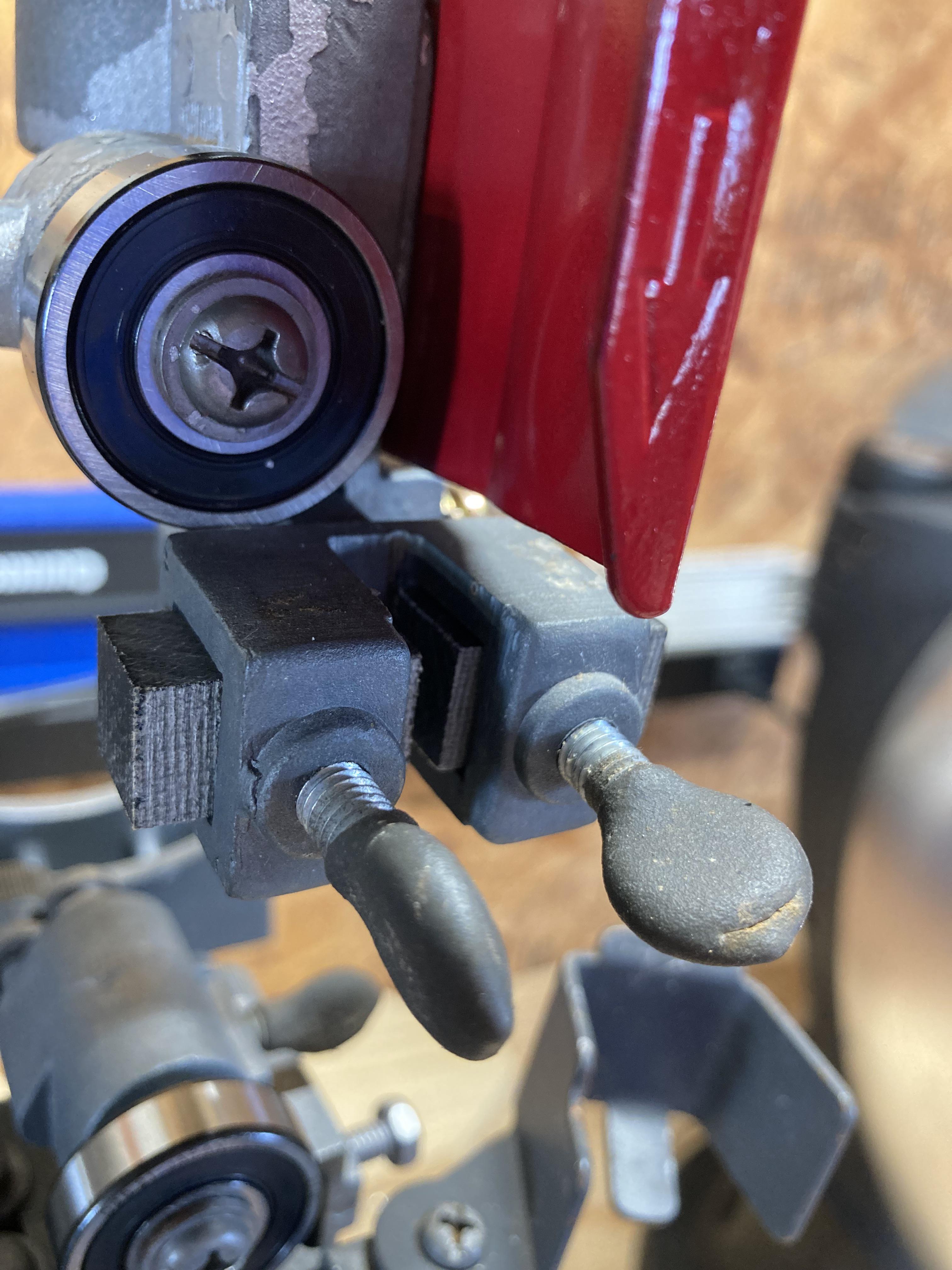 Help. Bandsaw Thrust bearing contacts guide block holder. r/woodworking