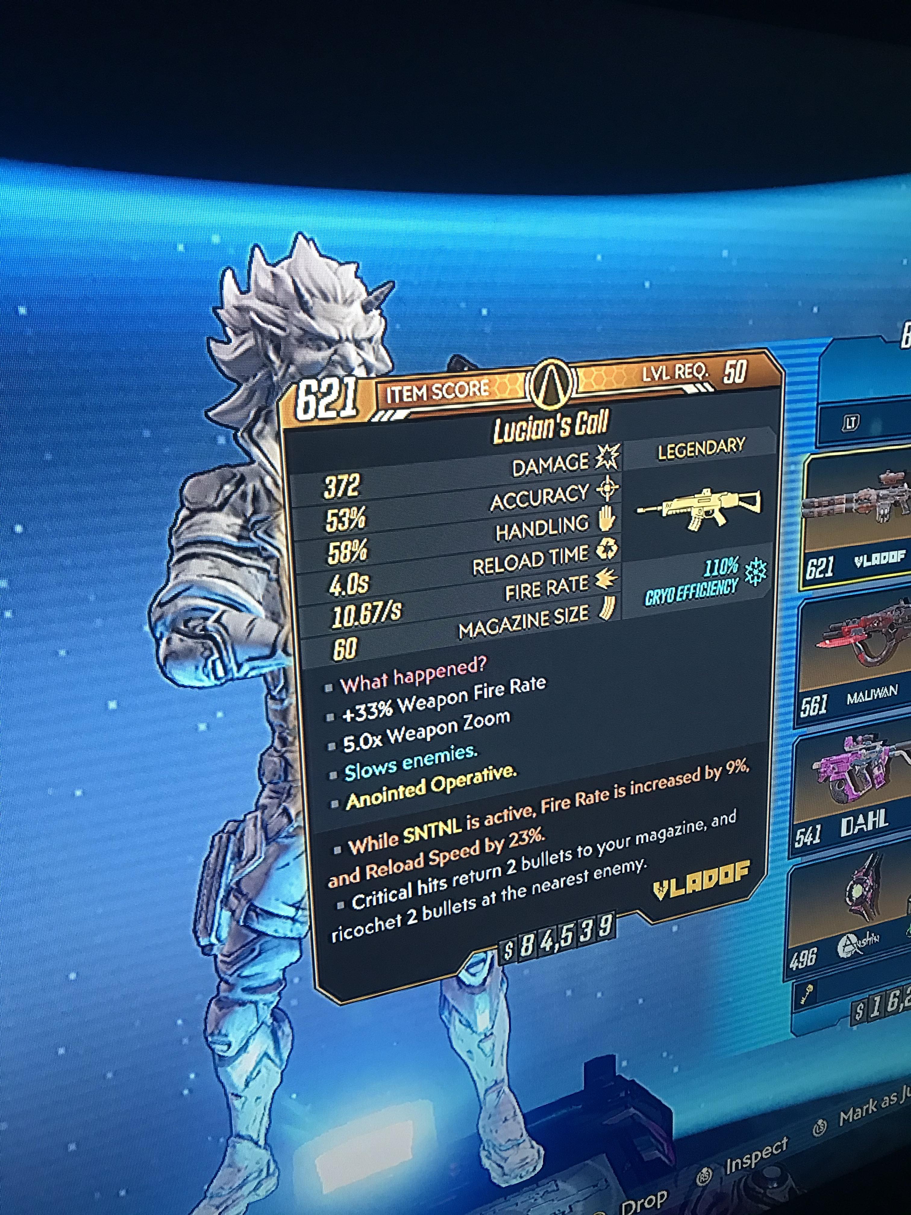 Highest weapon score I’ve ever seen 😳 r/borderlands3