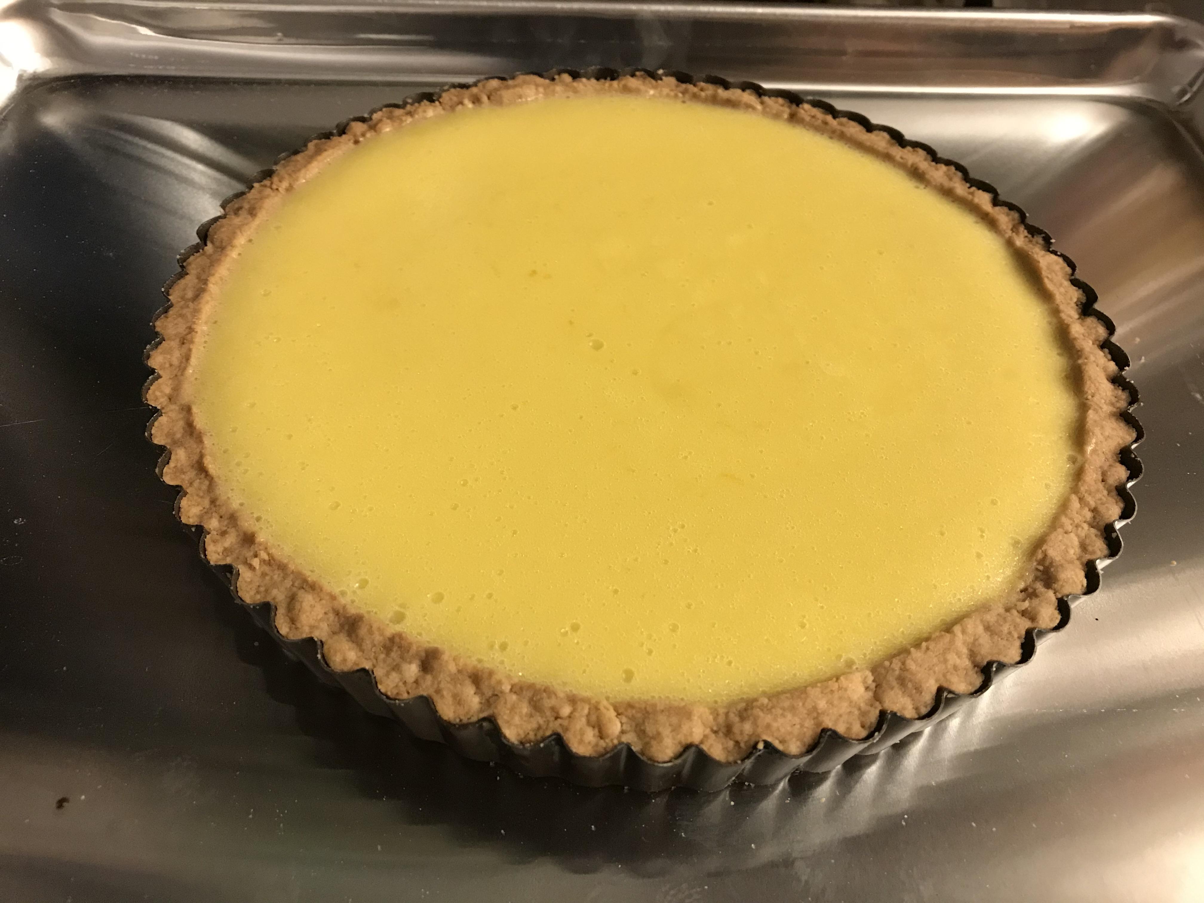 I made the olive oil lemon tart from America’s Test Kitchen. Soooo good