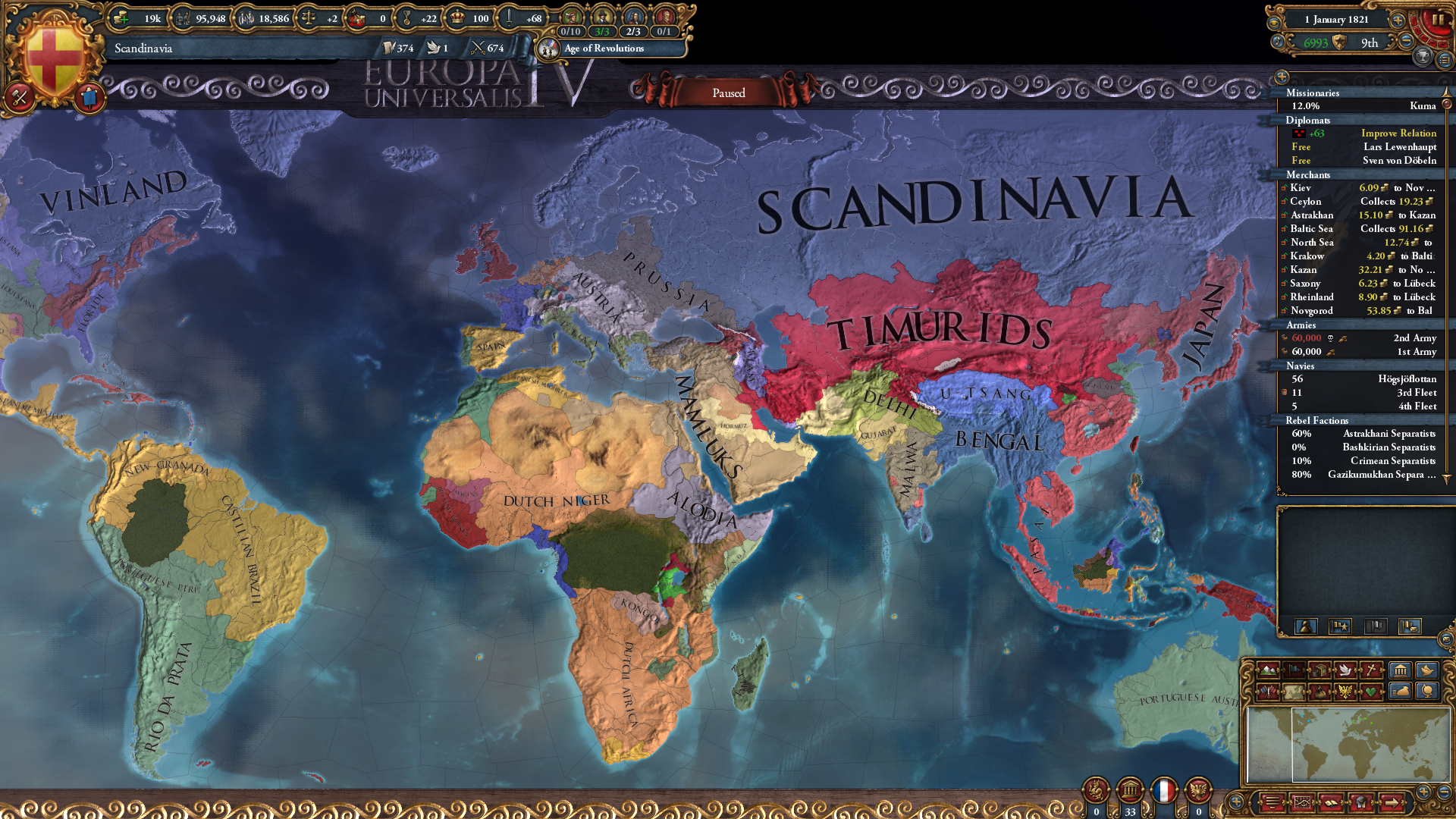 My First Sweden > Scandinavia run and some interesting things eu4