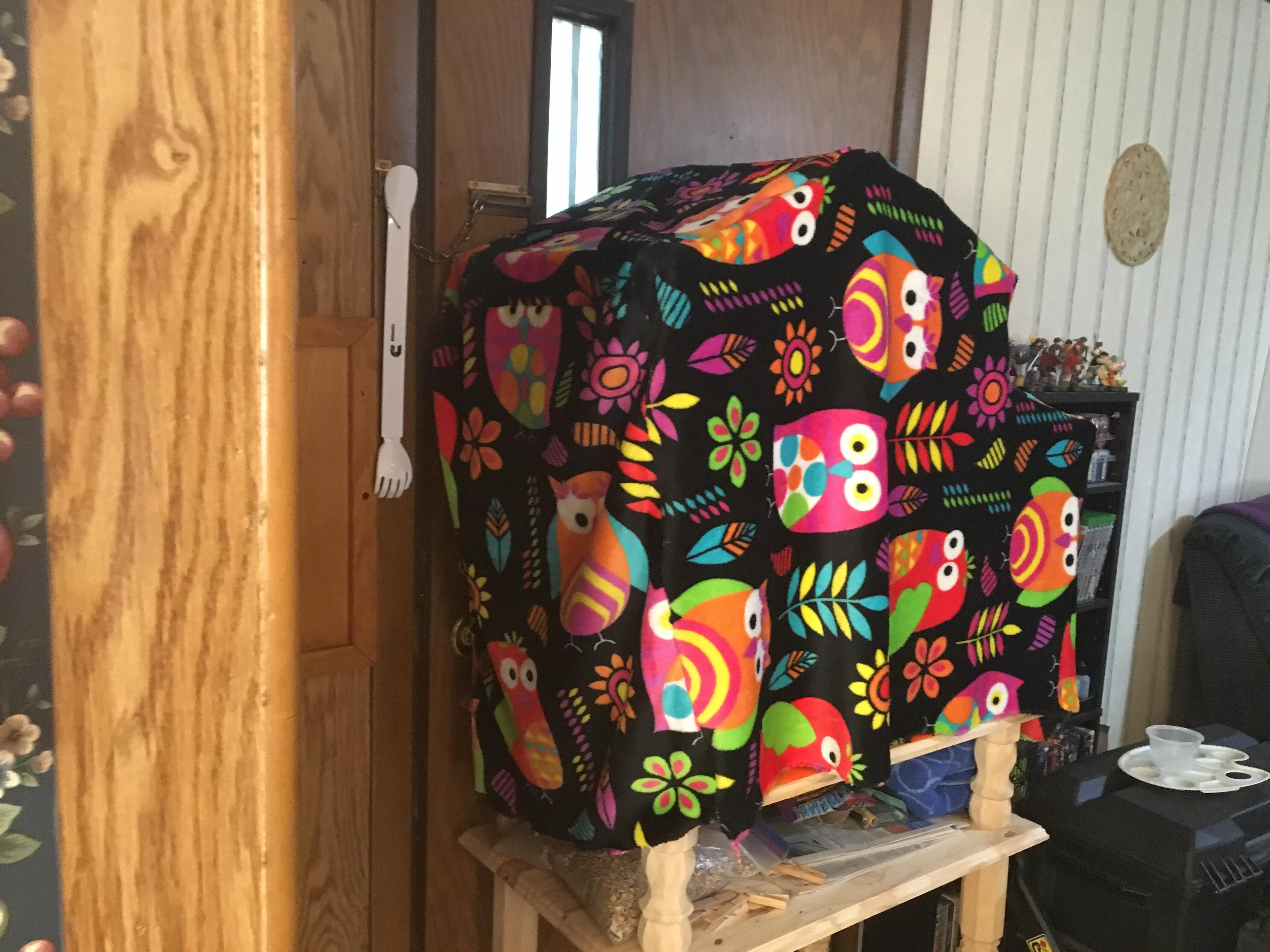 [SelfDrafted] Custom birdcage cover. This is the second cover I've