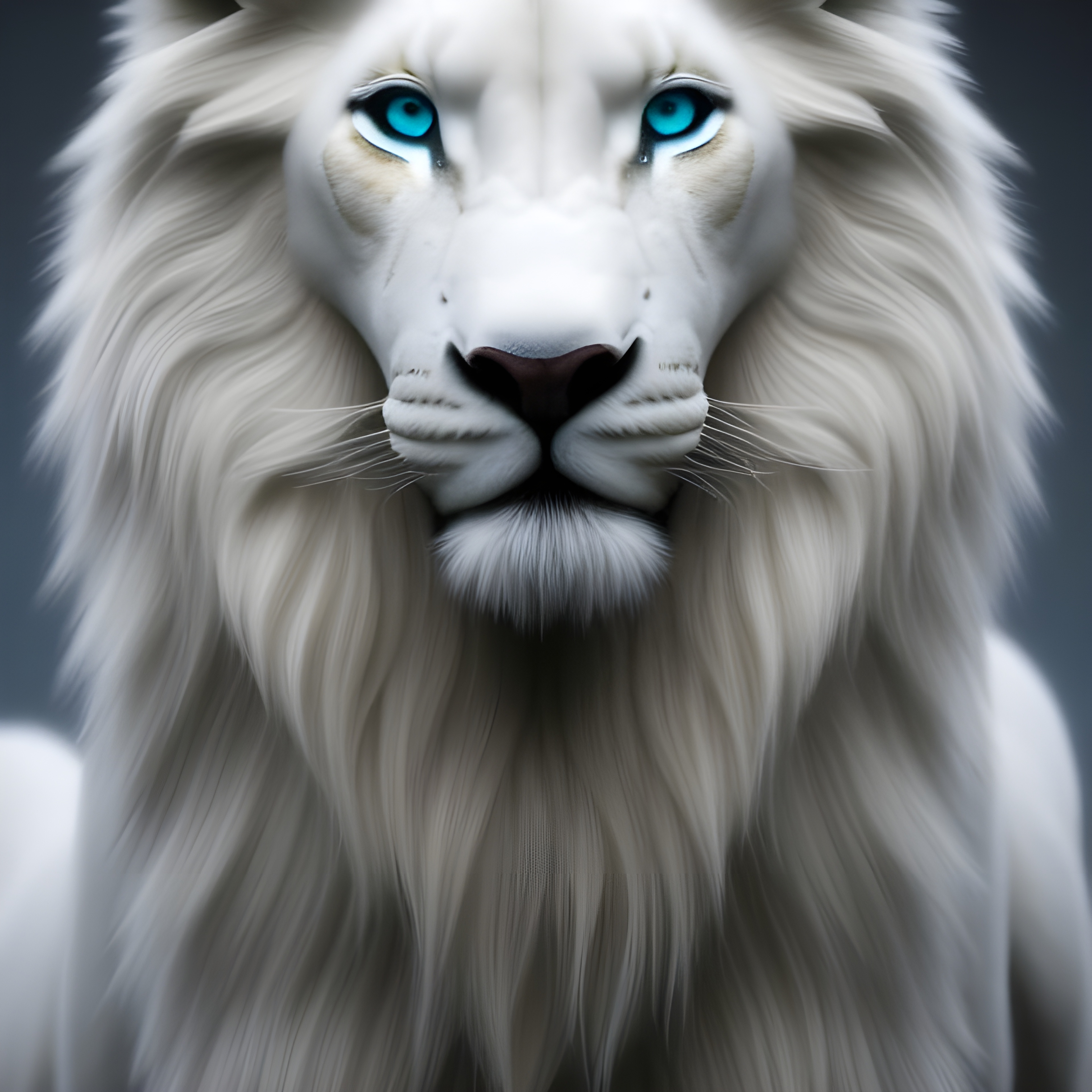 White Lion With Blue Eyes Wallpaper