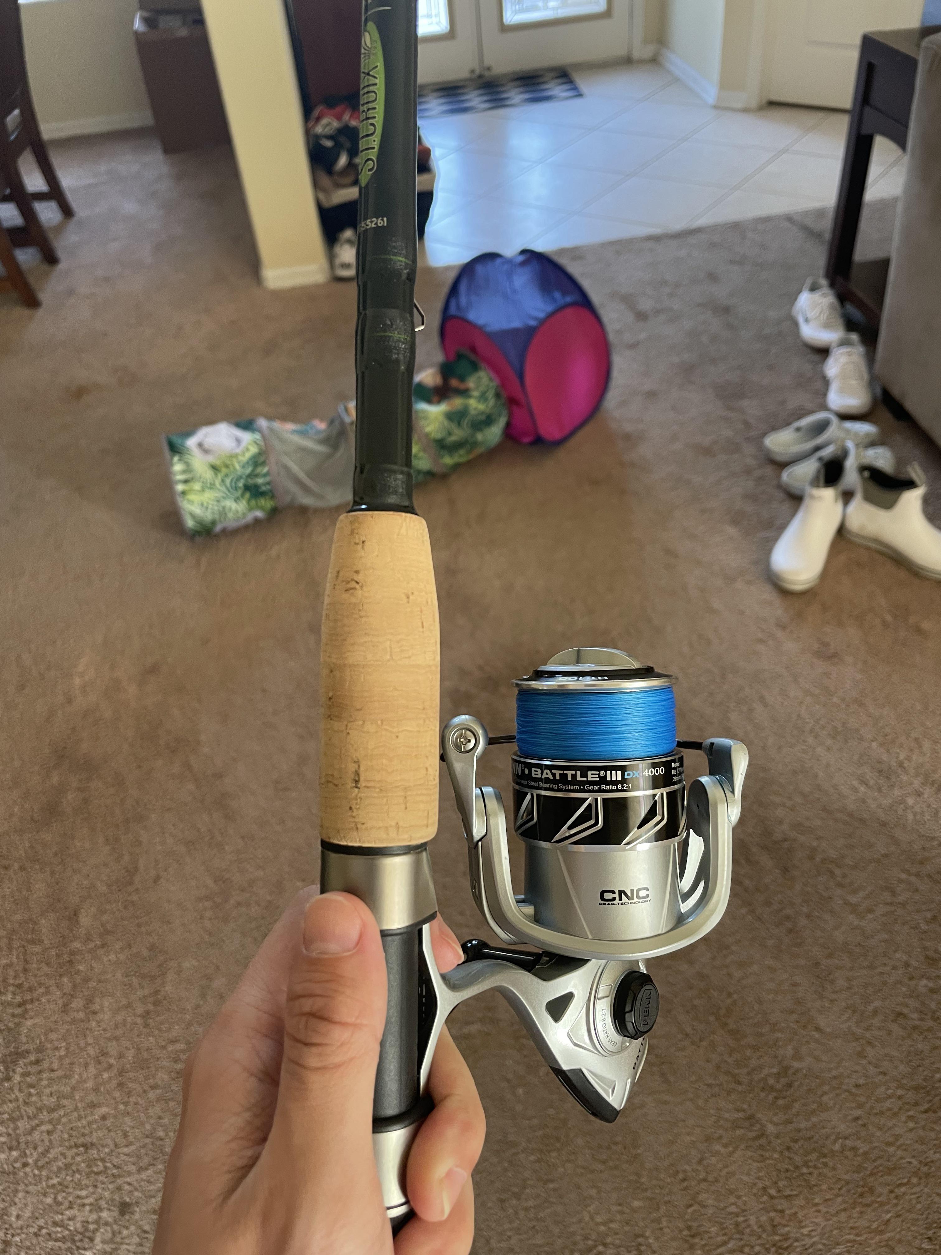 Penn Battle lll DX 4000 paired with a St. Croix Triumph inshore m/h 7’6