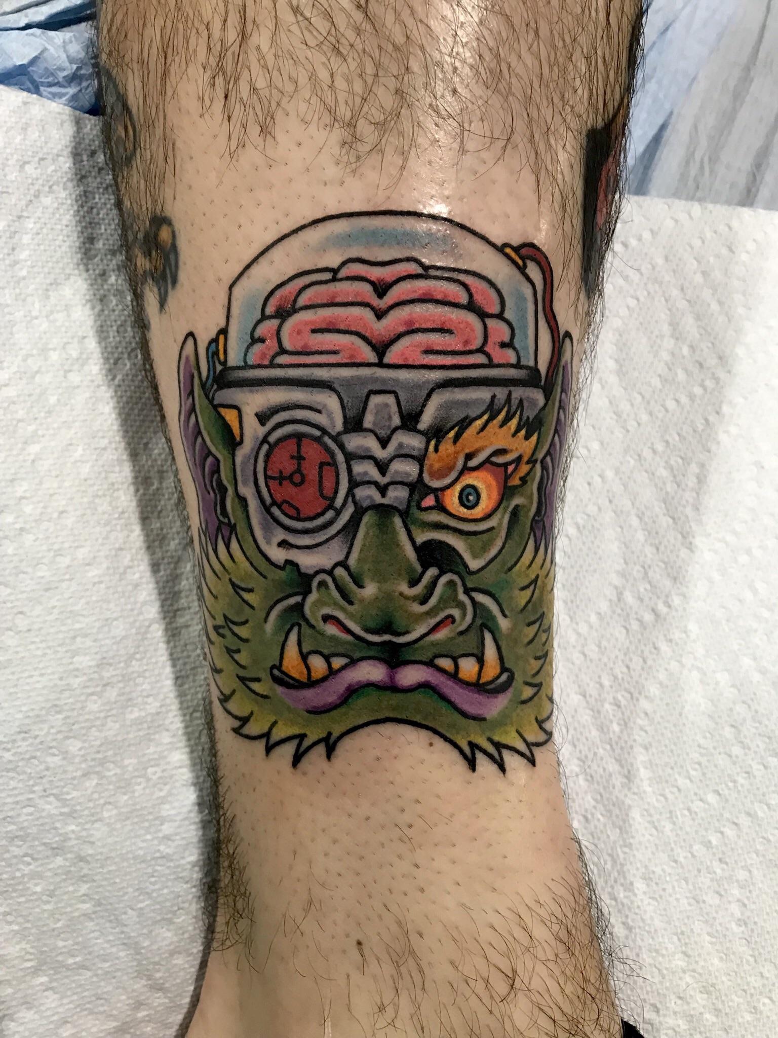 oni demon by Mike Attack Daredevil Tattoo NYC tattoos