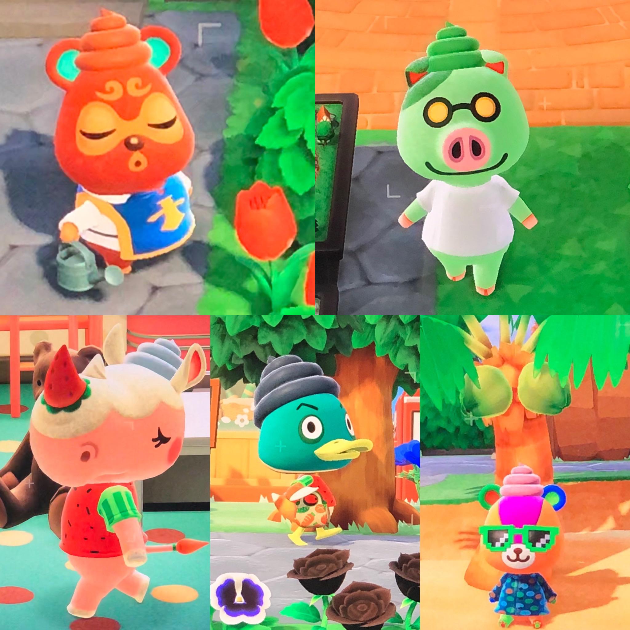 Giving my villagers the soft serve hat in all colors was the highlight of my day r/AnimalCrossing