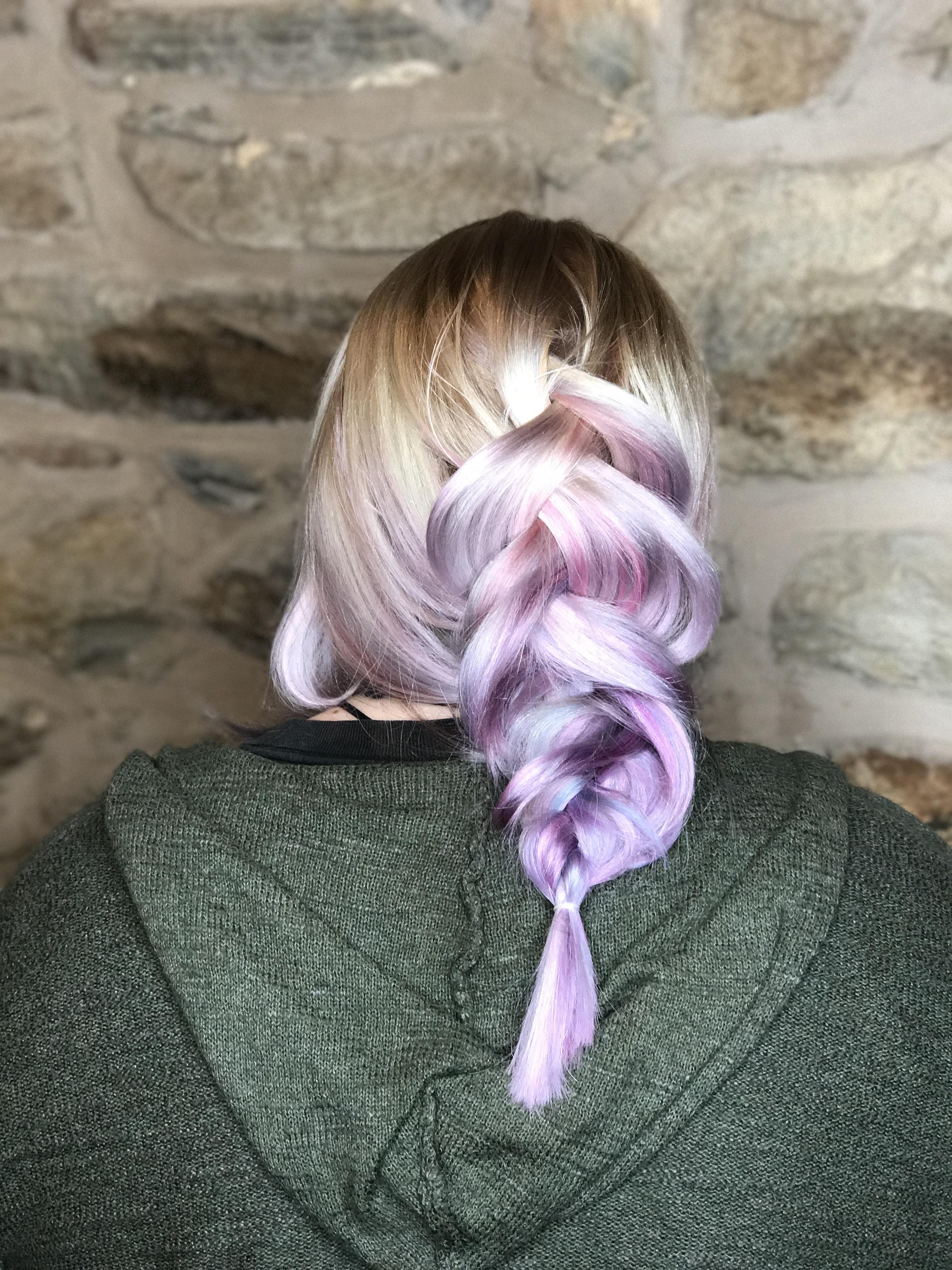 Unicorn inspired hair. Hair