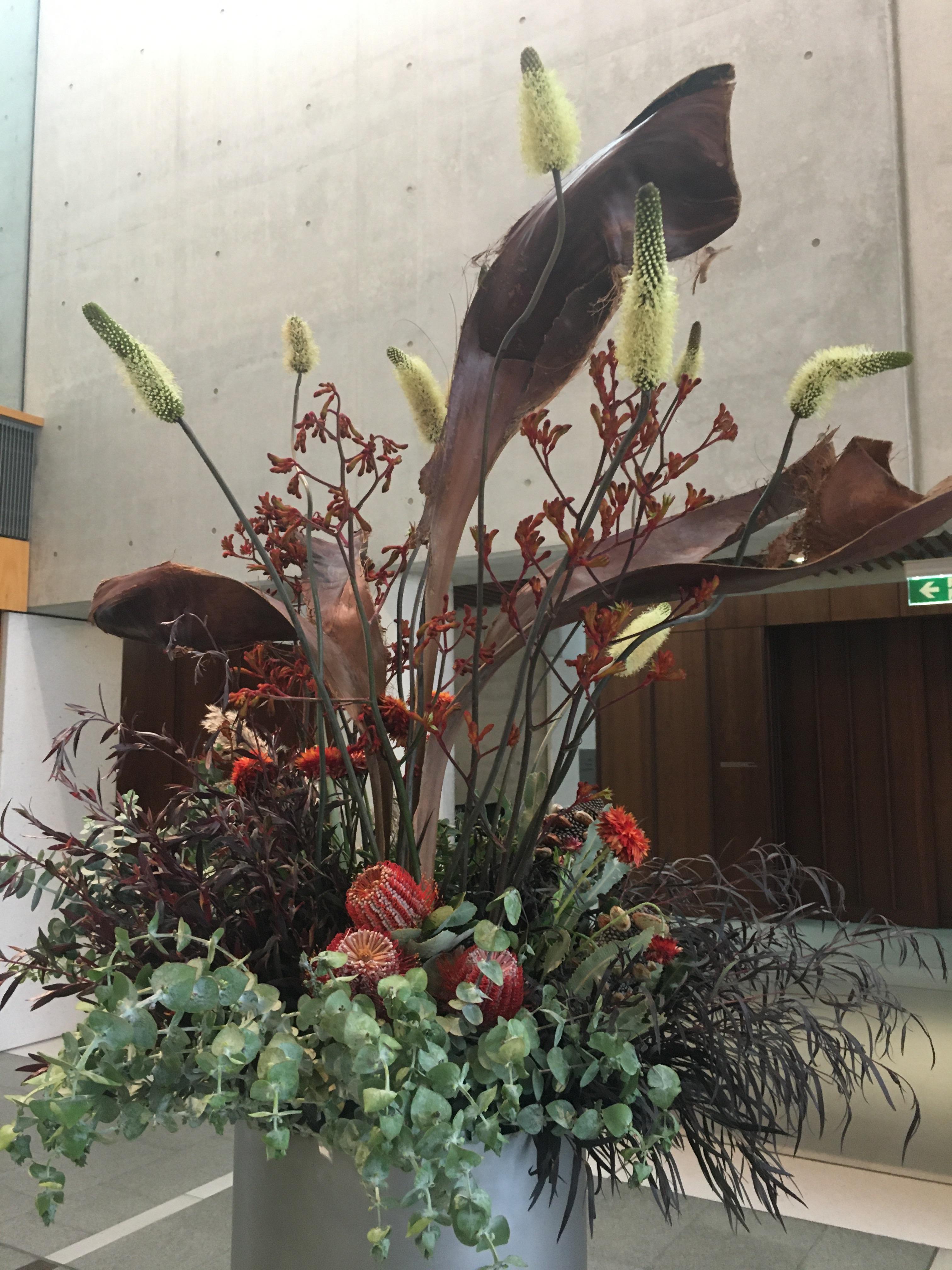 This week’s Flowers portraitau in the Foyer of the National Portrait