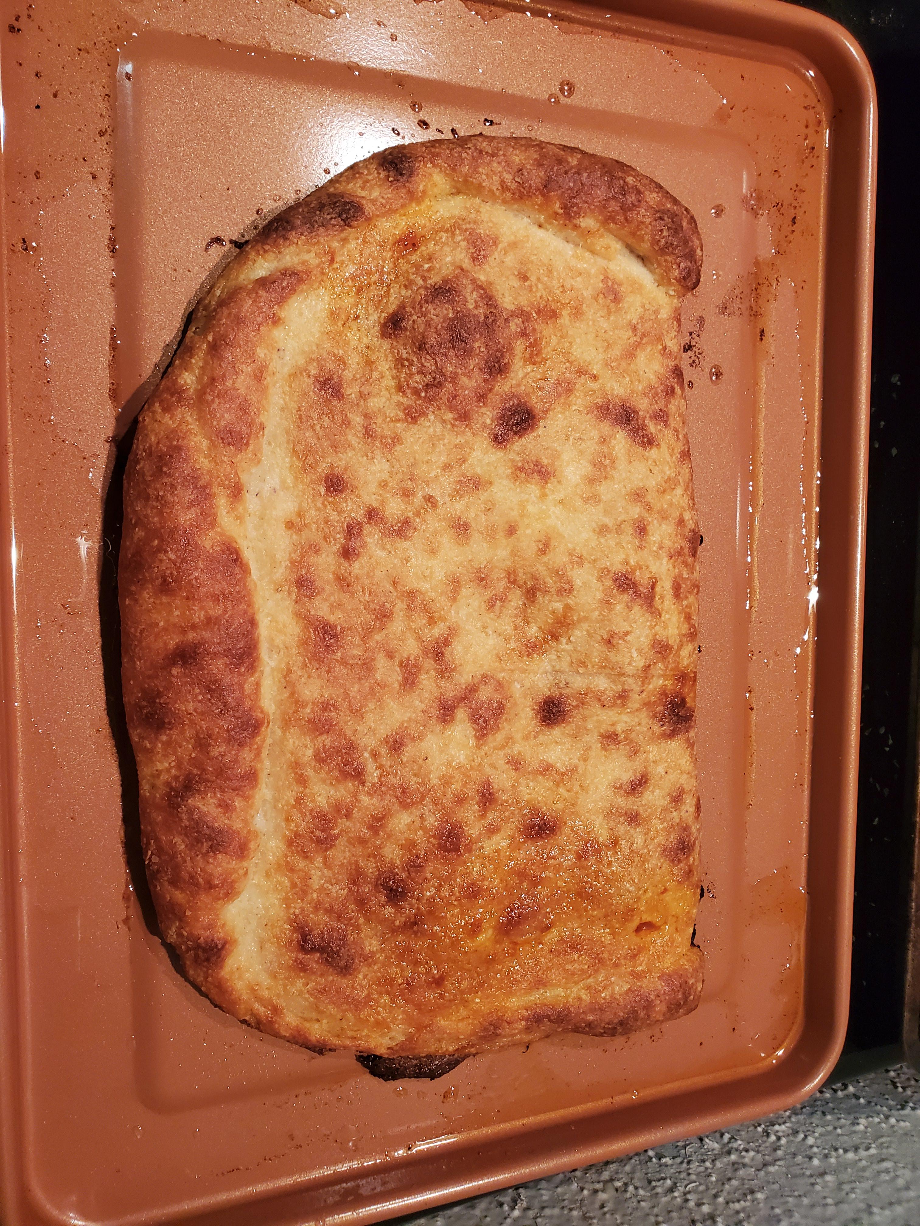 Keto Calzone I made with leftover dough from Keto Pepperoni rolls r