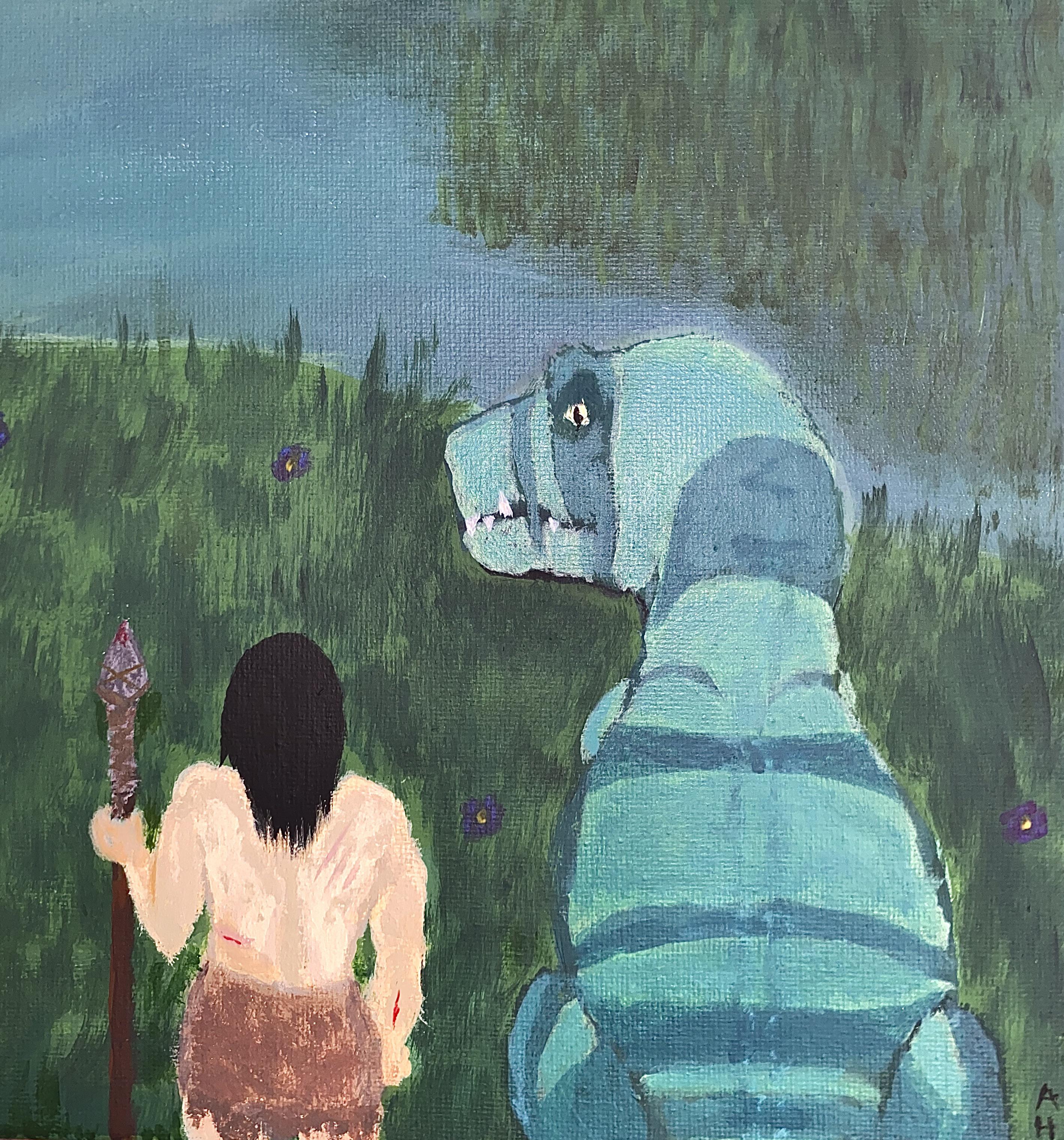 Everybody’s sharing digital fanart. Here’s my acrylic painting! Man