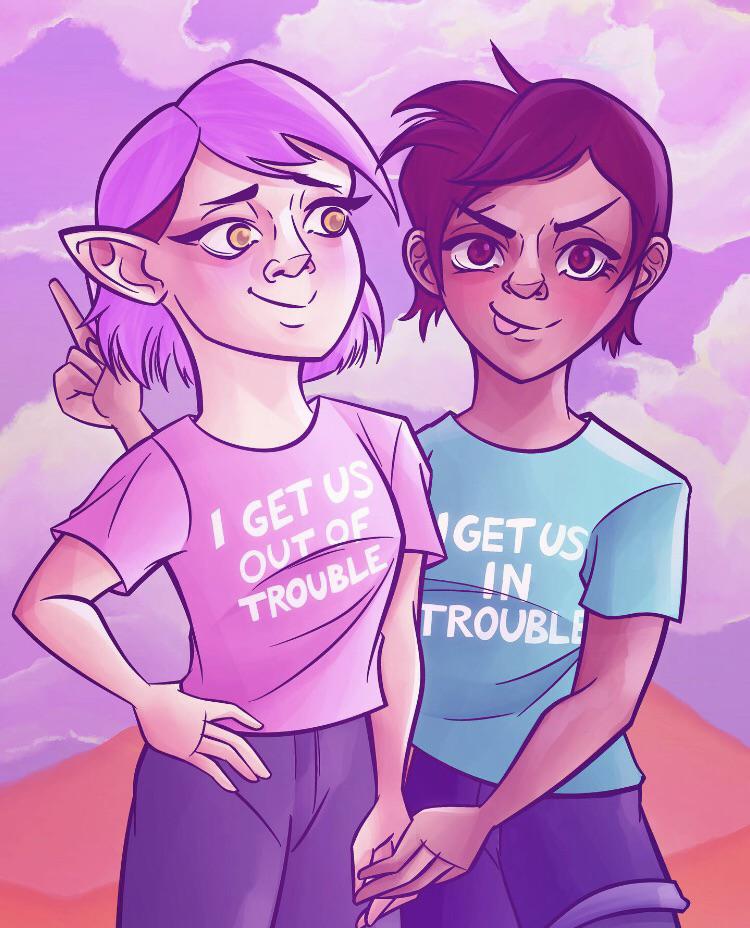 I did a lil painting of Amity and Luz with Procreate. I love this show